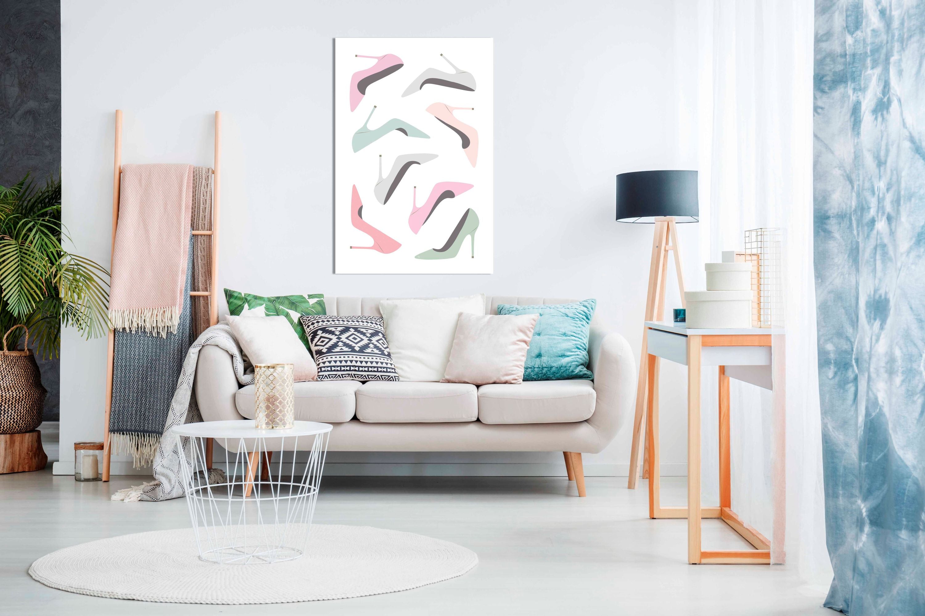 Pastel Heels, Pictures for Home Walls, Bedroom, Living Room & Bathroom Decor