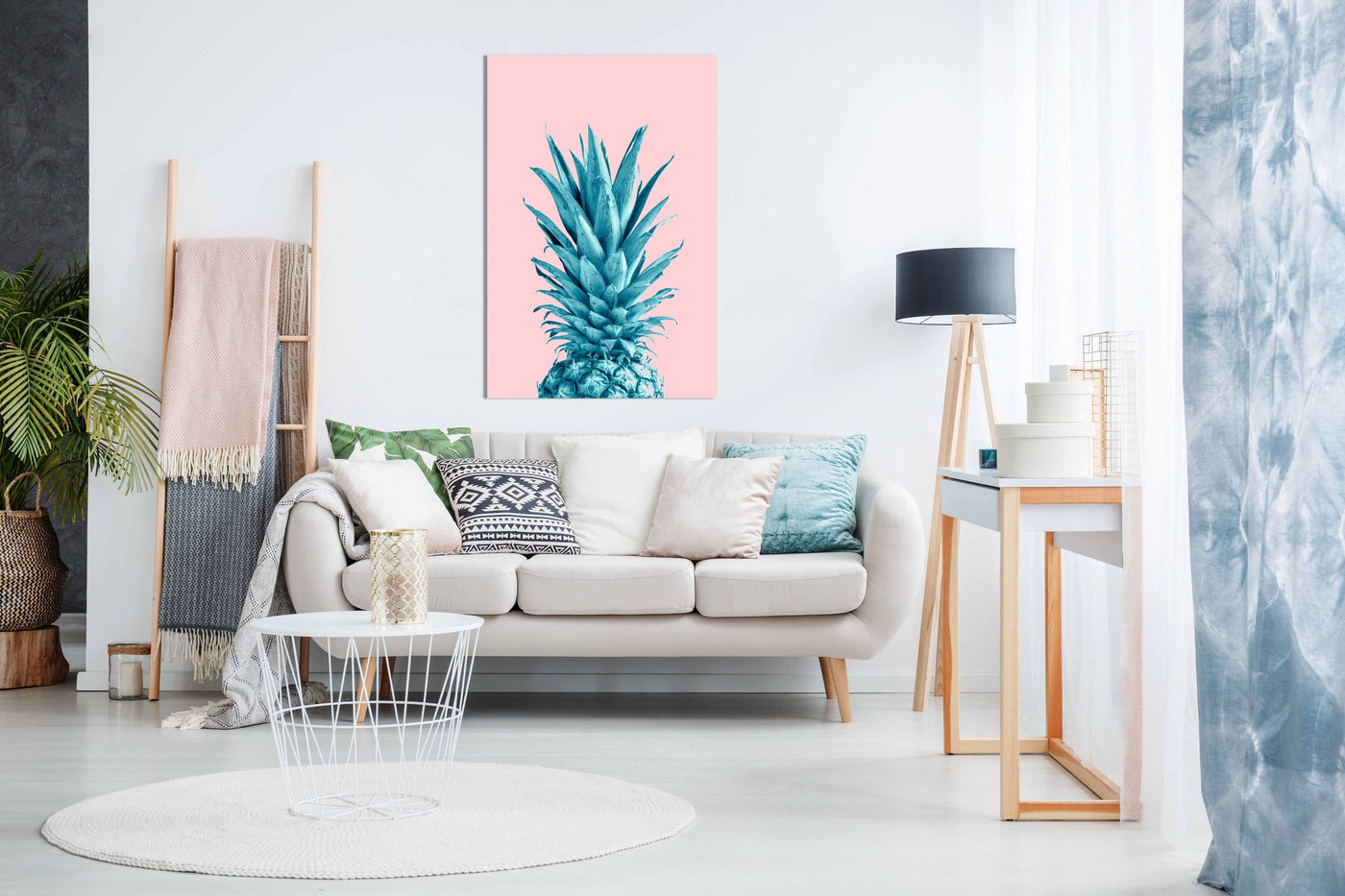 Pineapple Pink 07, Pictures for Home Walls, Bedroom, Living Room & Bathroom Decor