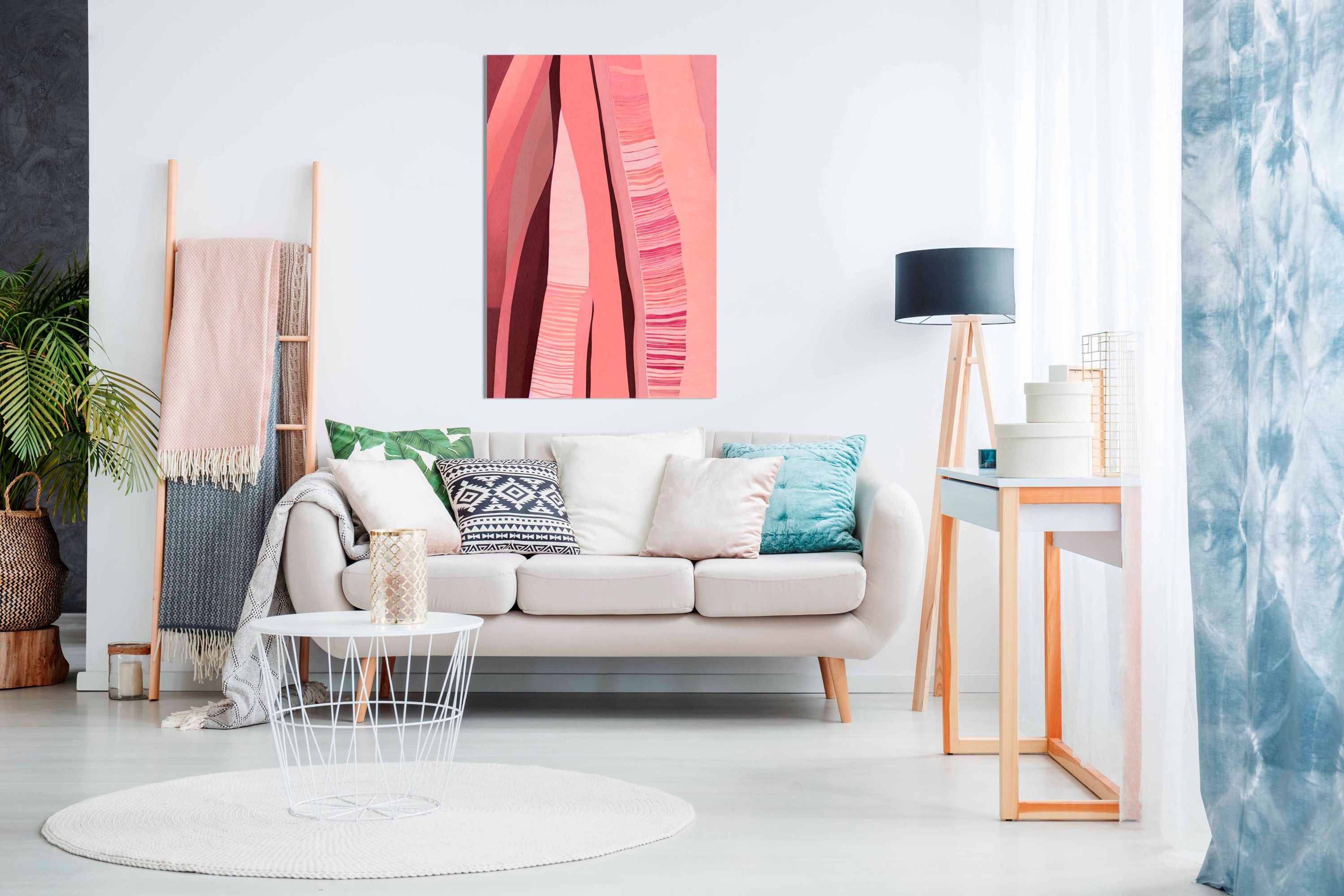 Pink Layers, Pictures for Home Walls, Bedroom, Living Room & Bathroom Decor