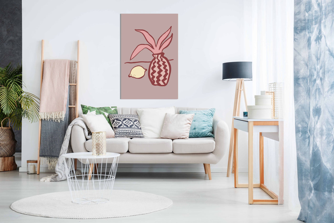 Pink Lemon, Pictures for Home Walls, Bedroom, Living Room & Bathroom Decor