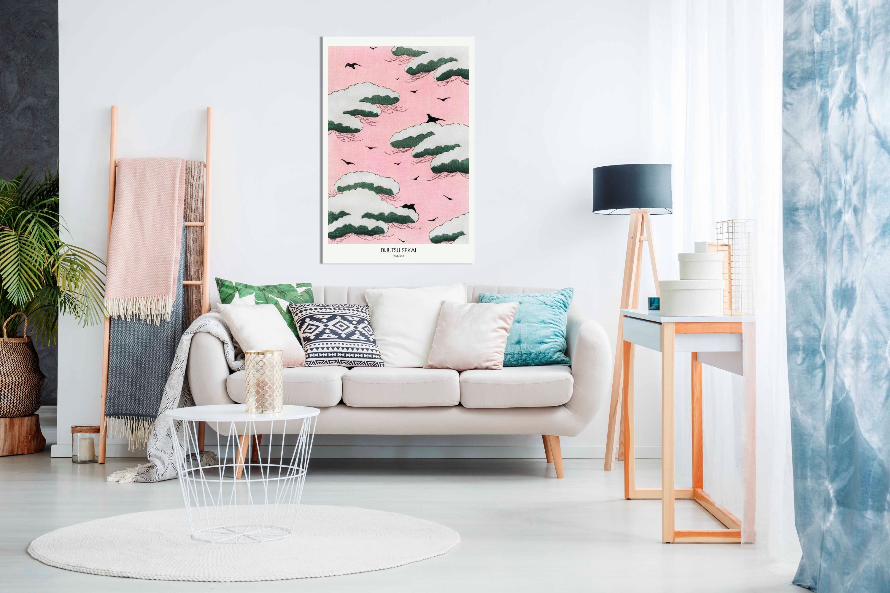 Pink Sky, Pictures for Home Walls, Bedroom, Living Room & Bathroom Decor