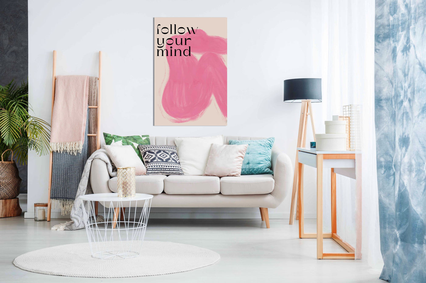 Pink Woman, Pictures for Home Walls, Bedroom, Living Room & Bathroom Decor