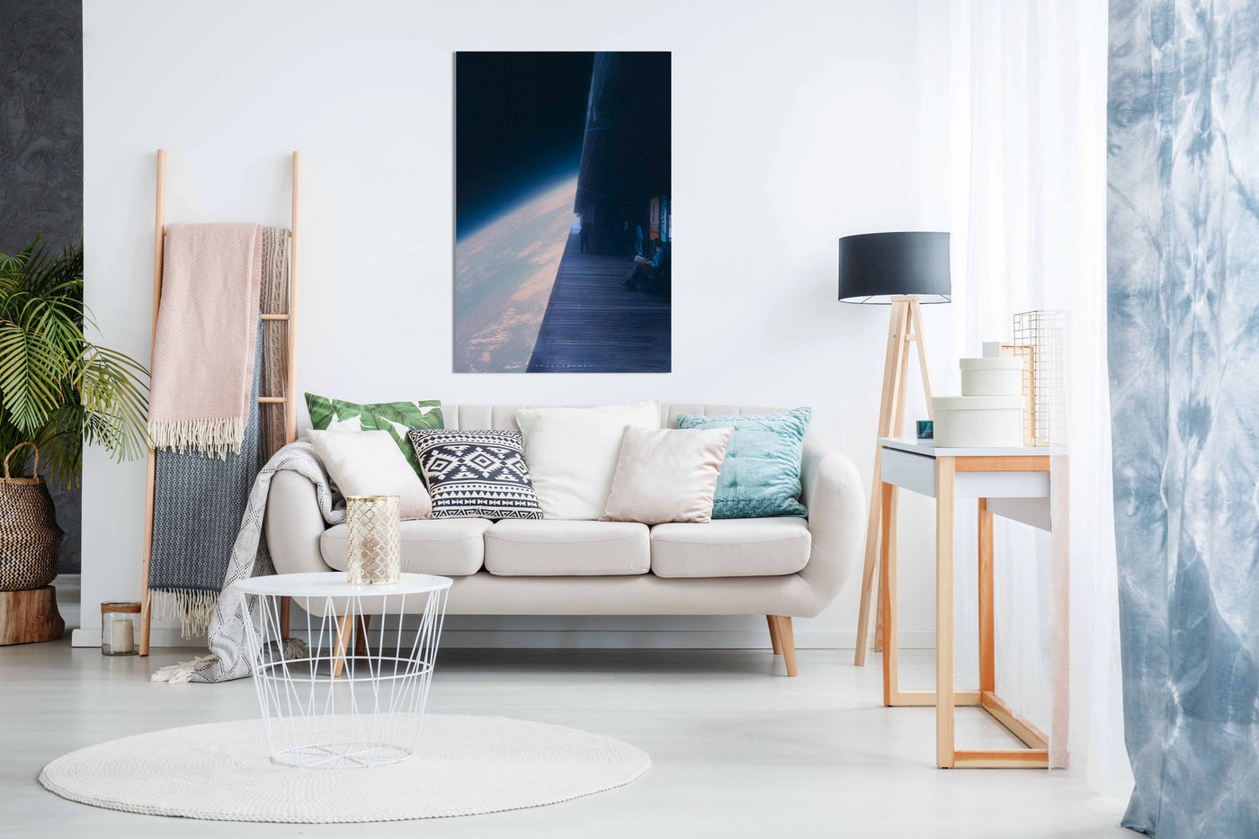 Platform in Space, Pictures for Home Walls, Bedroom, Living Room & Bathroom Decor