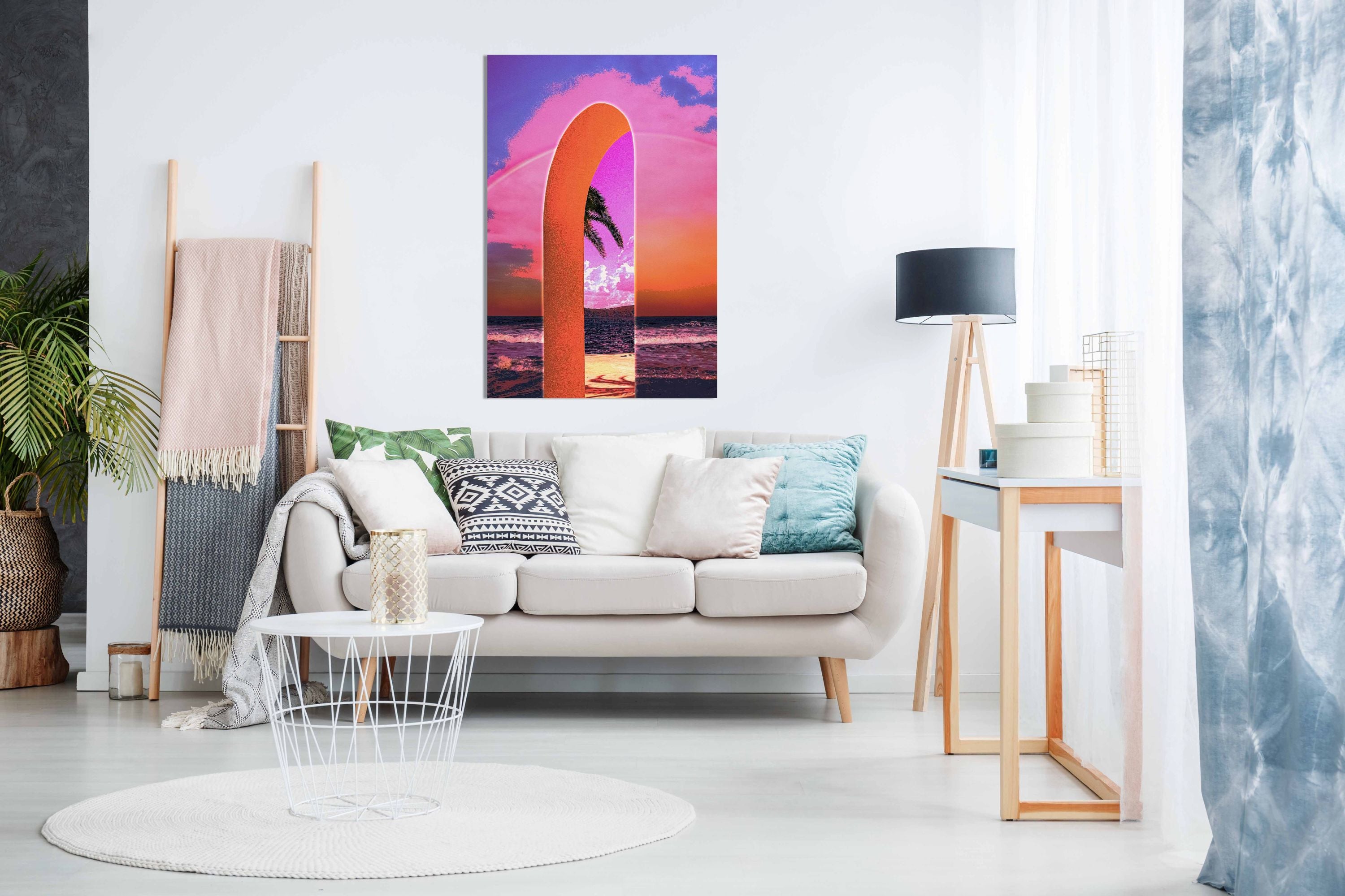 Portal Vaporwave, Pictures for Home Walls, Bedroom, Living Room & Bathroom Decor