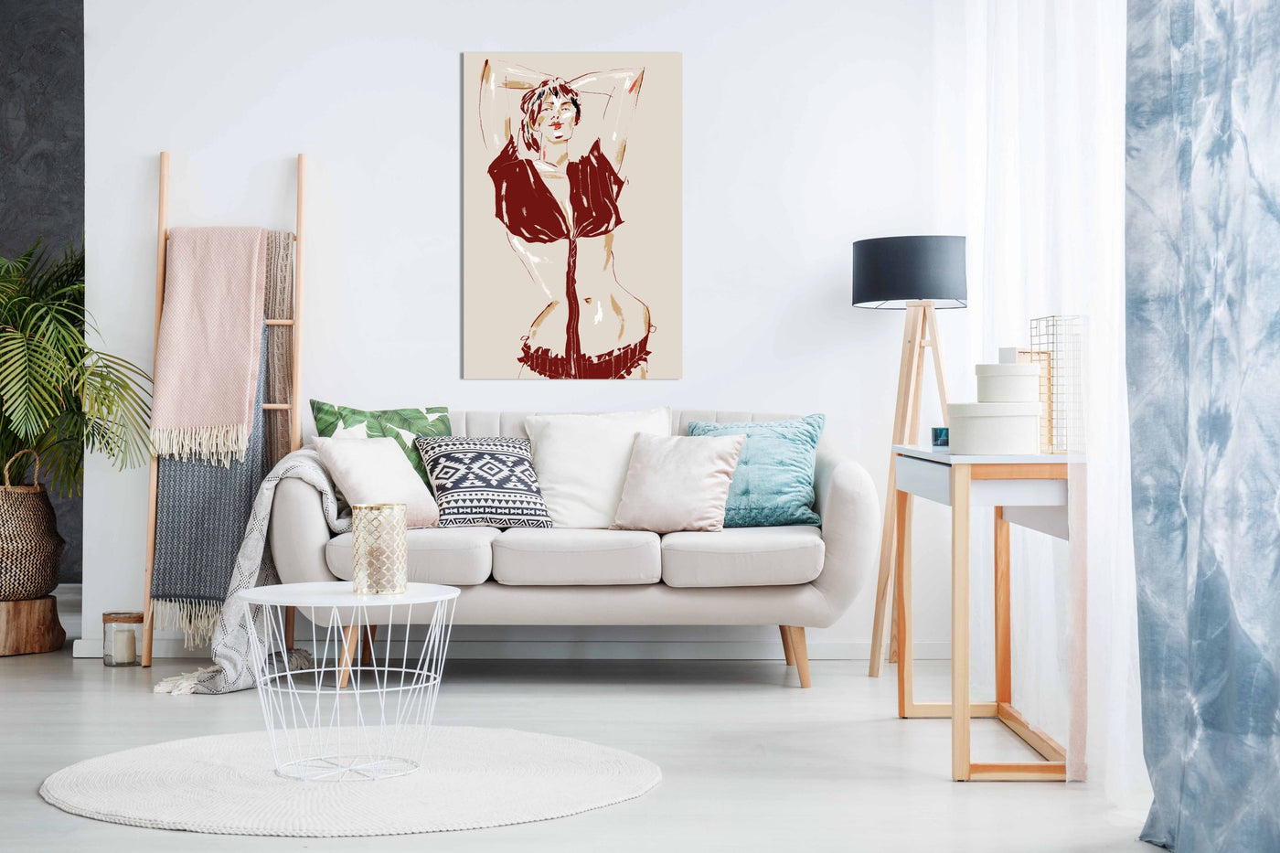 Portrait Of A Model Beige, Pictures for Home Walls, Bedroom, Living Room & Bathroom Decor