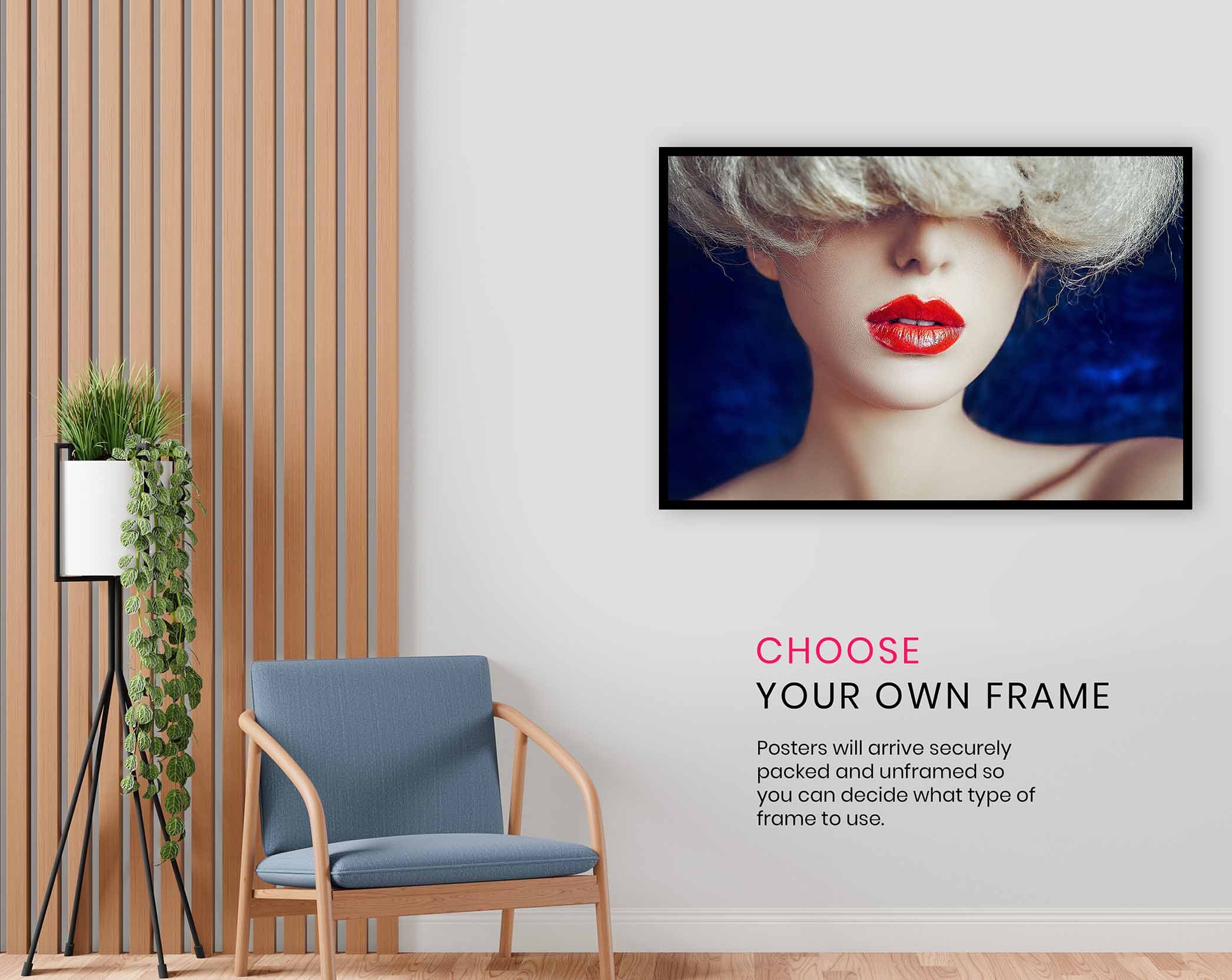 Red Lips, Pictures for Home Walls, Bedroom, Living Room & Bathroom Decor