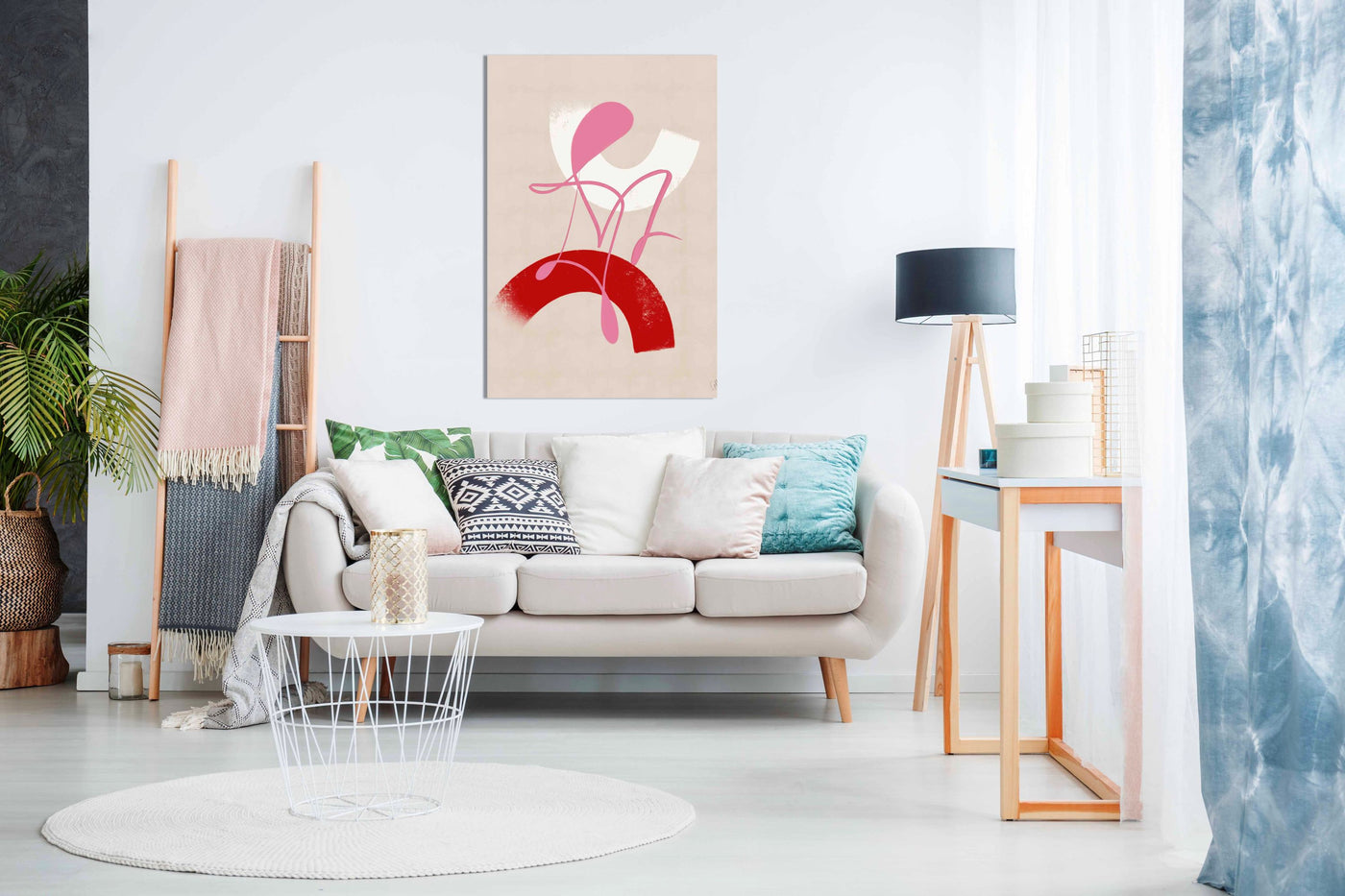 Red and Pink Abstract No.3, Pictures for Home Walls, Bedroom, Living Room & Bathroom Decor