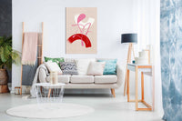 Red and Pink Abstract No.3, Pictures for Home Walls, Bedroom, Living Room & Bathroom Decor
