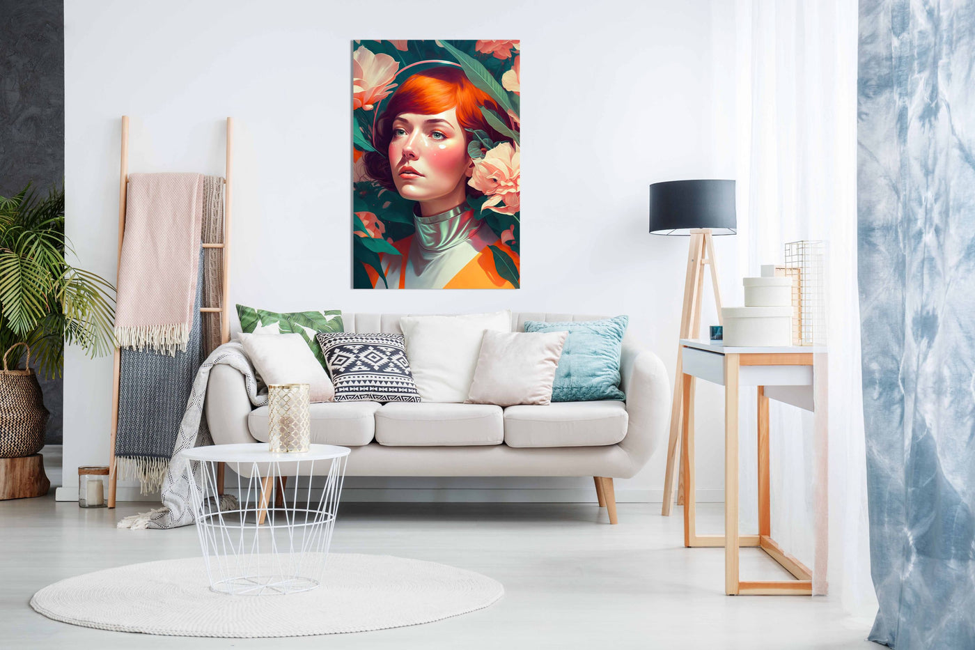Retro Future Portrait, Pictures for Home Walls, Bedroom, Living Room & Bathroom Decor