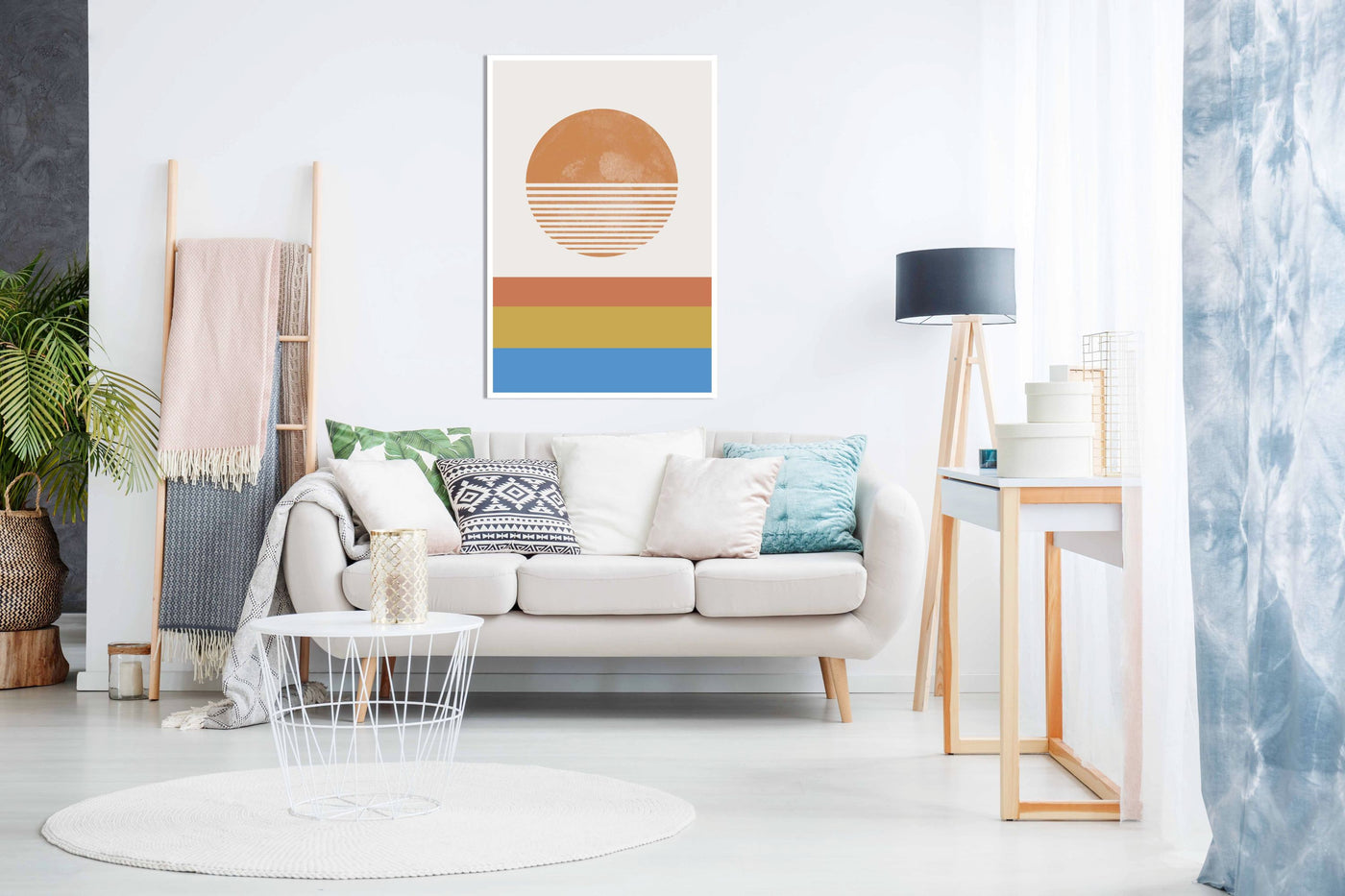 Retro Landscape, Pictures for Home Walls, Bedroom, Living Room & Bathroom Decor