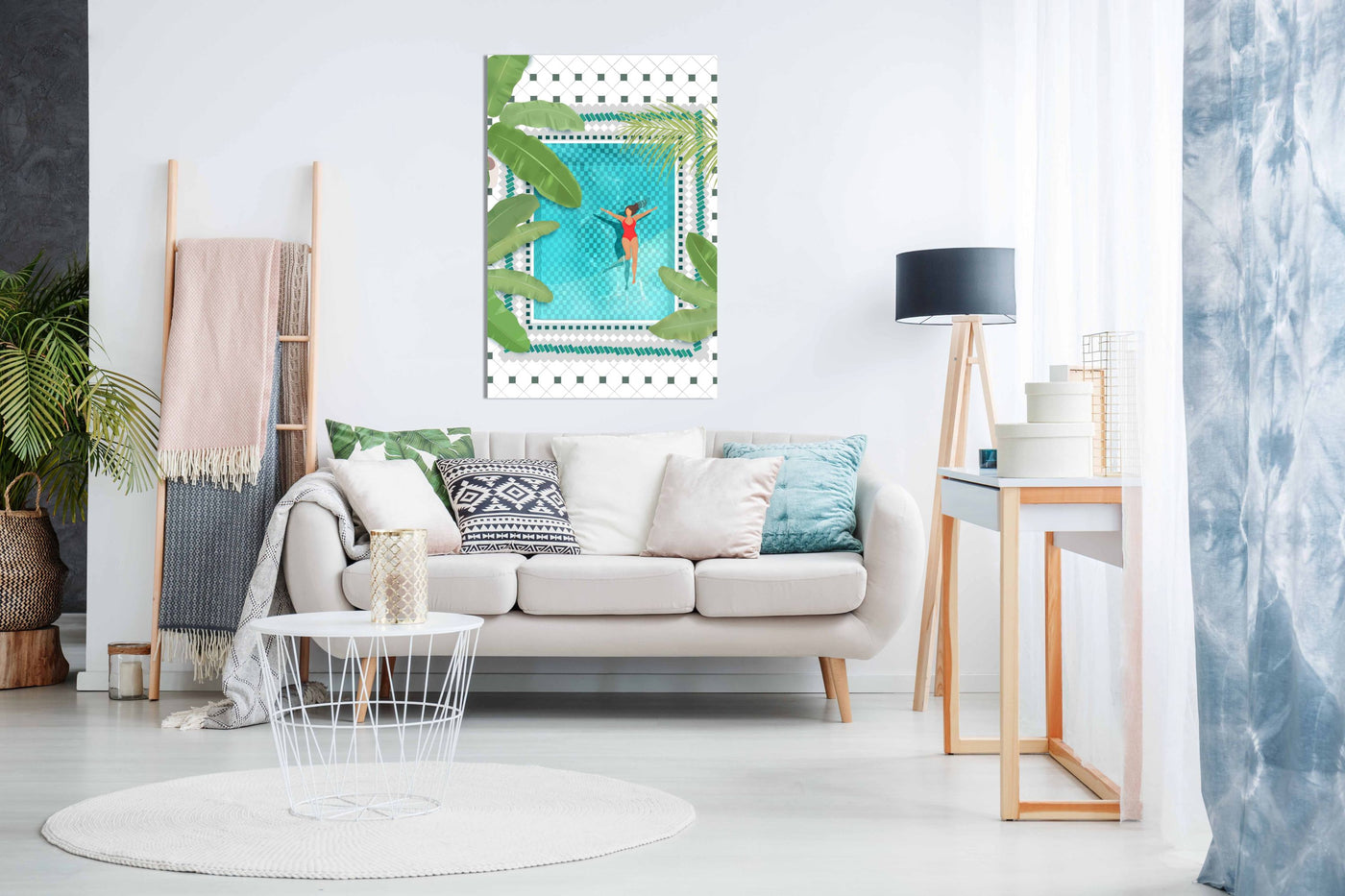 Riad Pool, Pictures for Home Walls, Bedroom, Living Room & Bathroom Decor