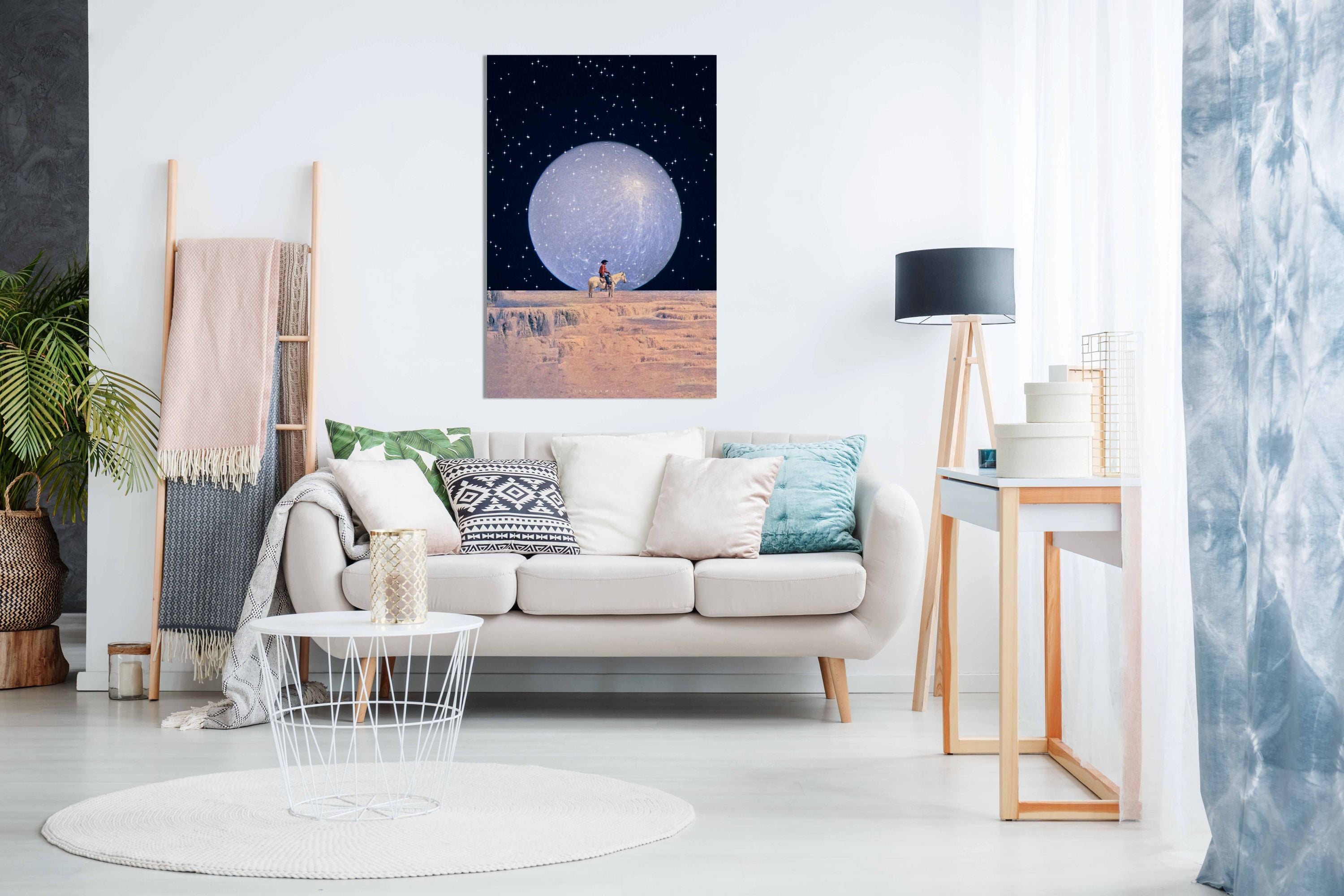Riding in Space, Pictures for Home Walls, Bedroom, Living Room & Bathroom Decor