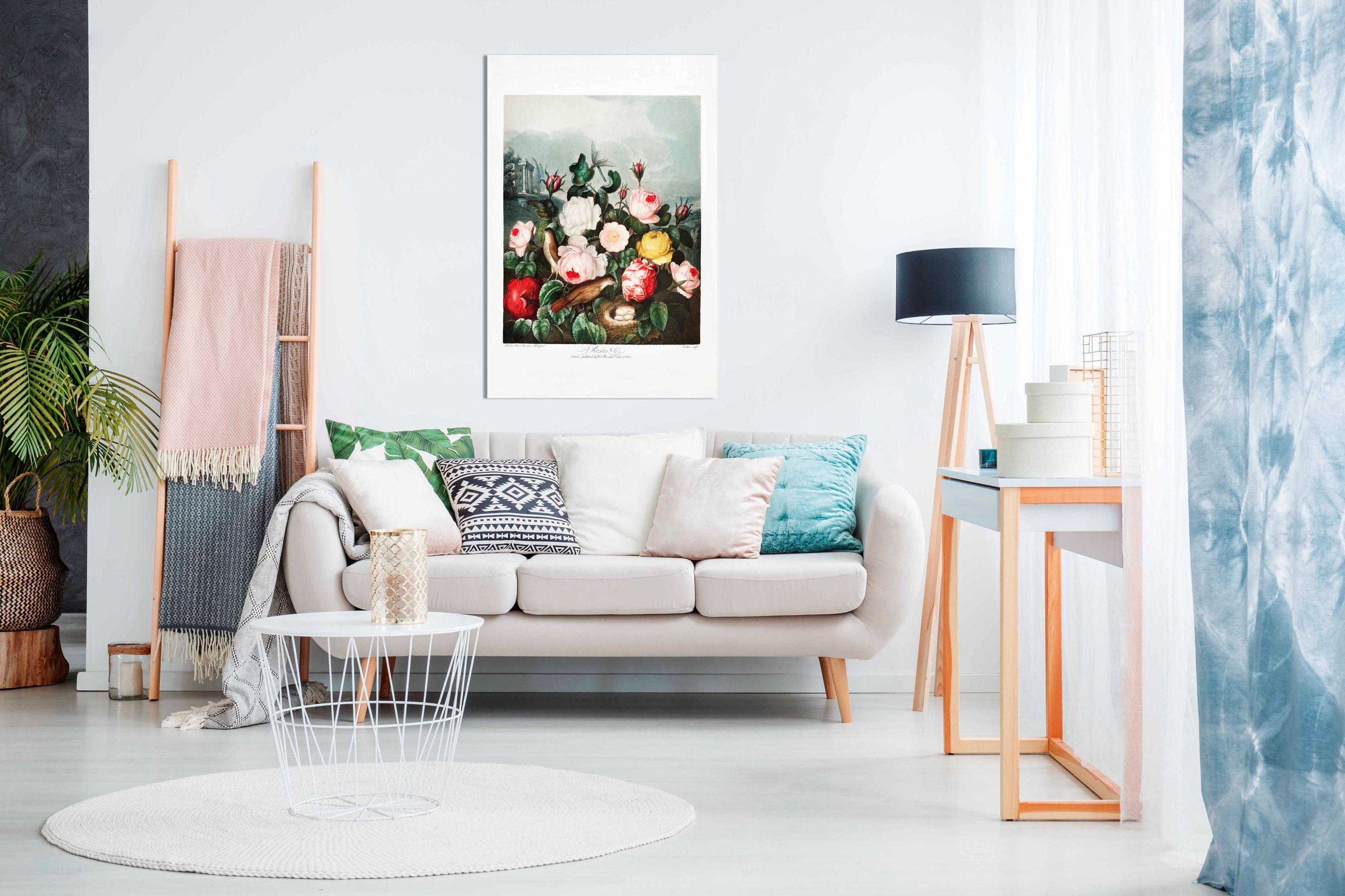 Roses from The Temple of Flora, Pictures for Home Walls, Bedroom, Living Room & Bathroom Decor