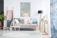 Sage Green Boho Sun, Pictures for Home Walls, Bedroom, Living Room & Bathroom Decor