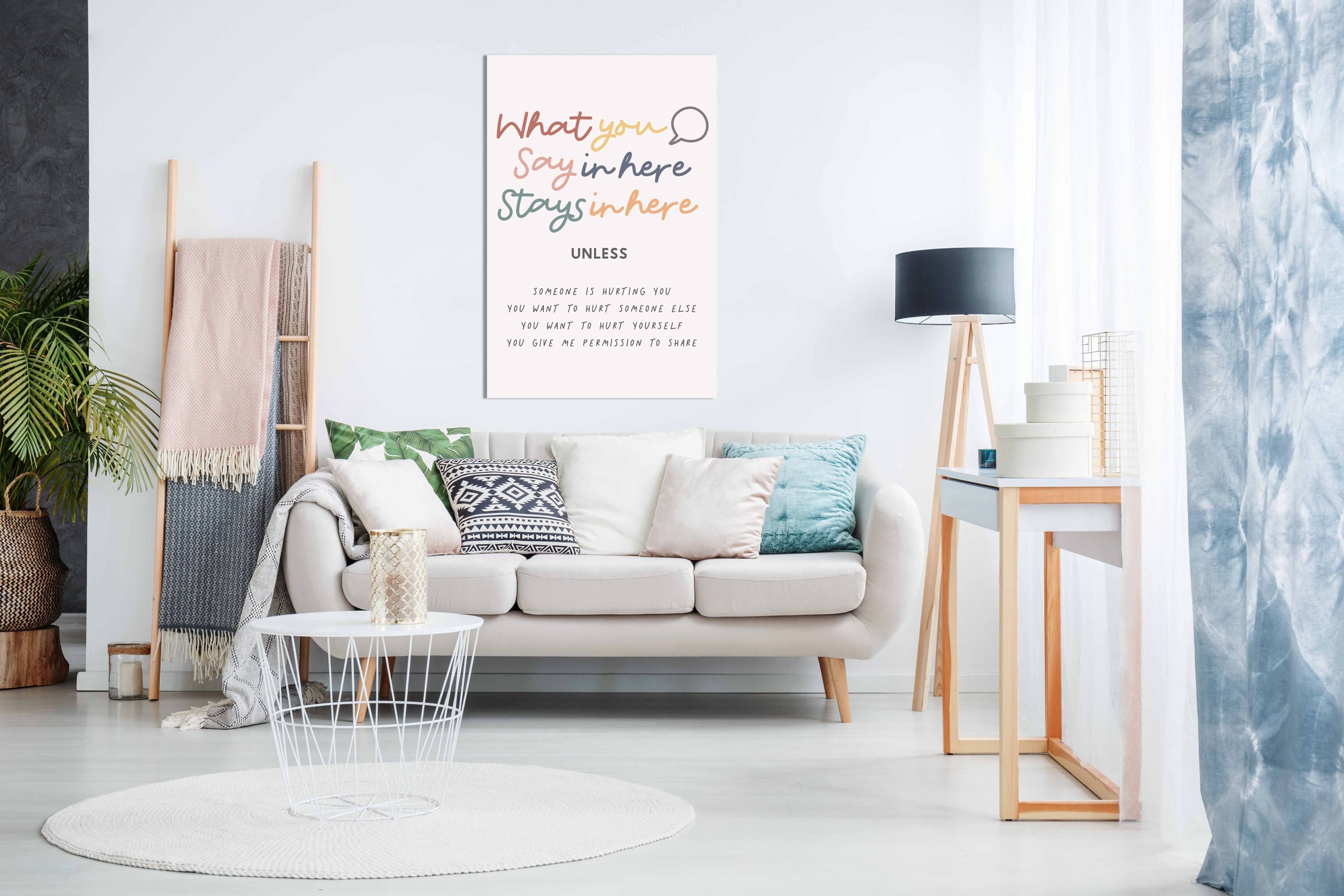 Say Here Stays Here, Pictures for Home Walls, Bedroom, Living Room & Bathroom Decor