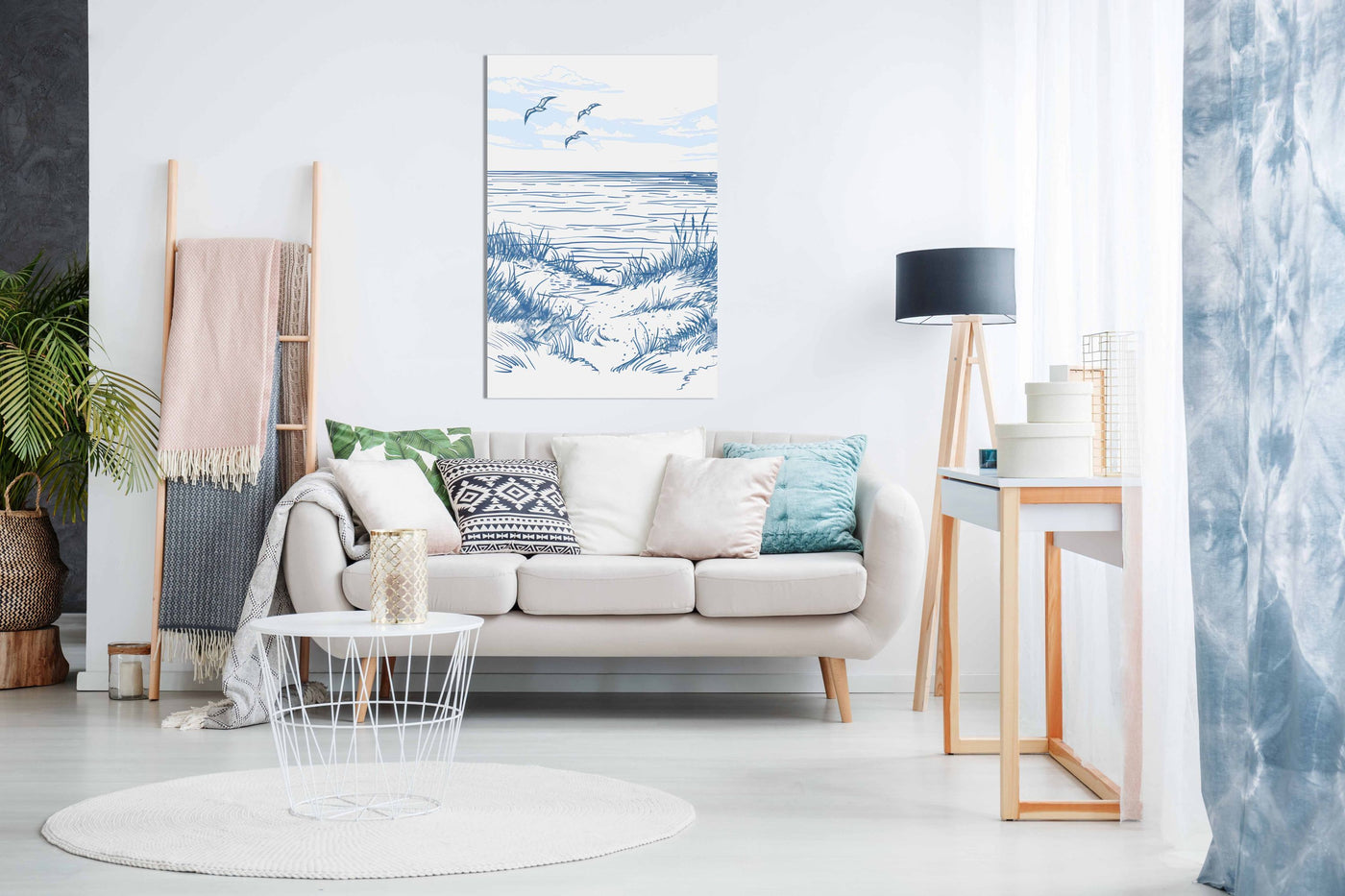 Seascape Sketch, Pictures for Home Walls, Bedroom, Living Room & Bathroom Decor