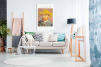 Self Portrait With Straw Hat, Pictures for Home Walls, Bedroom, Living Room & Bathroom Decor