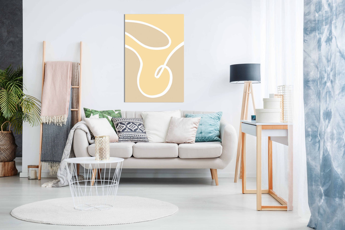 Shape 14 Yellow, Pictures for Home Walls, Bedroom, Living Room & Bathroom Decor