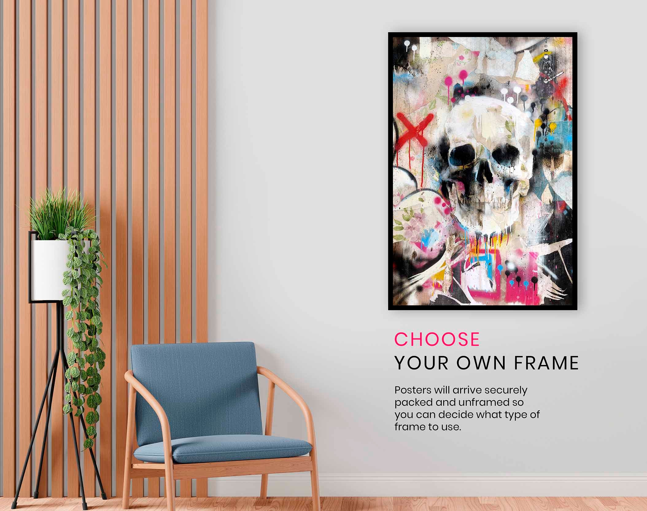 Skull, Pictures for Home Walls, Bedroom, Living Room & Bathroom Decor