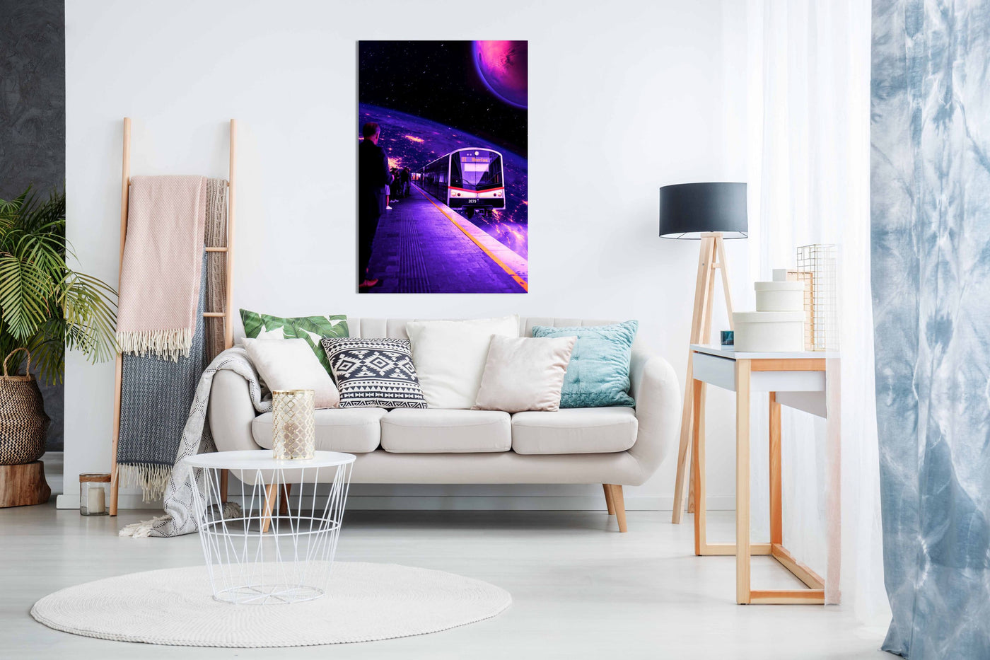 Space Train, Pictures for Home Walls, Bedroom, Living Room & Bathroom Decor