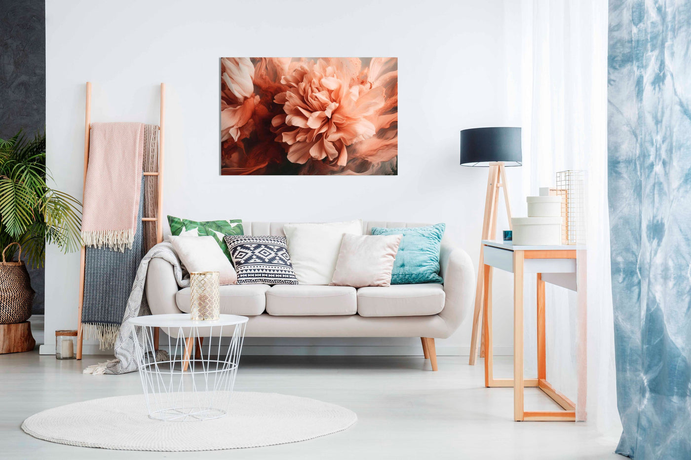 Splashed Peony ,Pictures for Home Walls, Bedroom, Living Room & Bathroom Decor