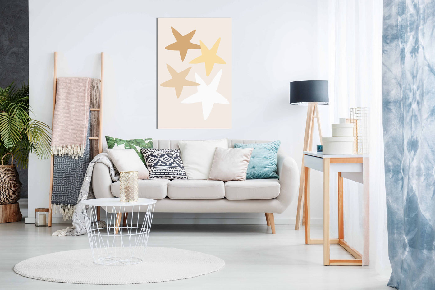Stars Yellow, Pictures for Home Walls, Bedroom, Living Room & Bathroom Decor