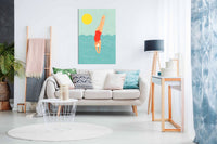 Swimmer, Pictures for Home Walls, Bedroom, Living Room & Bathroom Decor