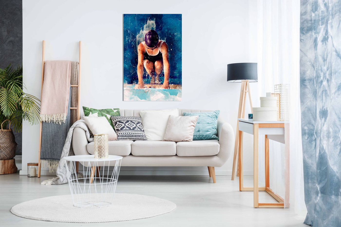 Swimmer Sport Art 1, Pictures for Home Walls, Bedroom, Living Room & Bathroom Decor
