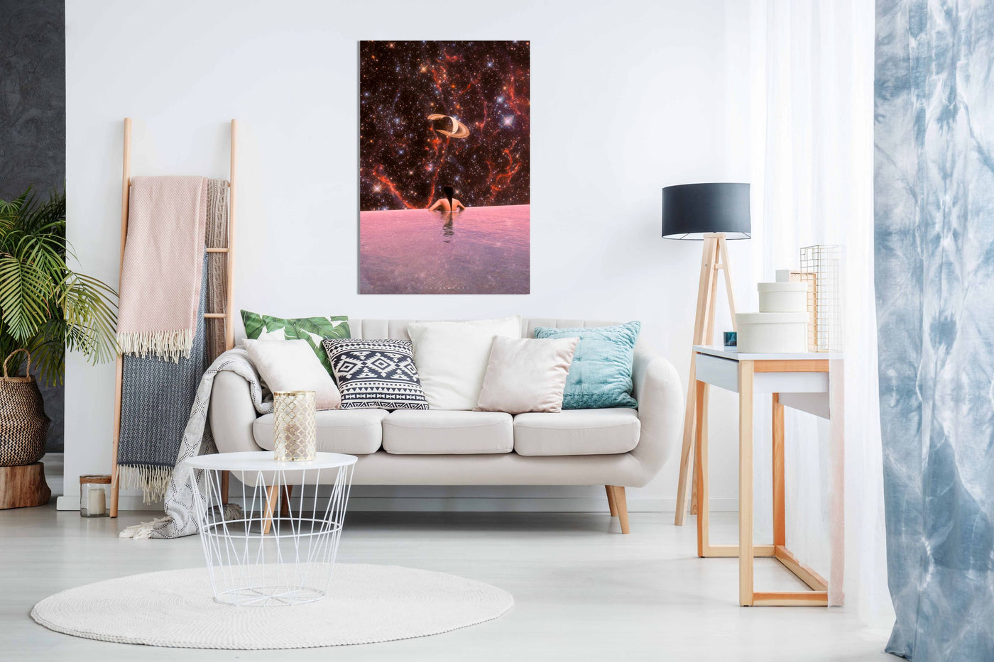 Swimming Pool in Space, Pictures for Home Walls, Bedroom, Living Room & Bathroom Decor