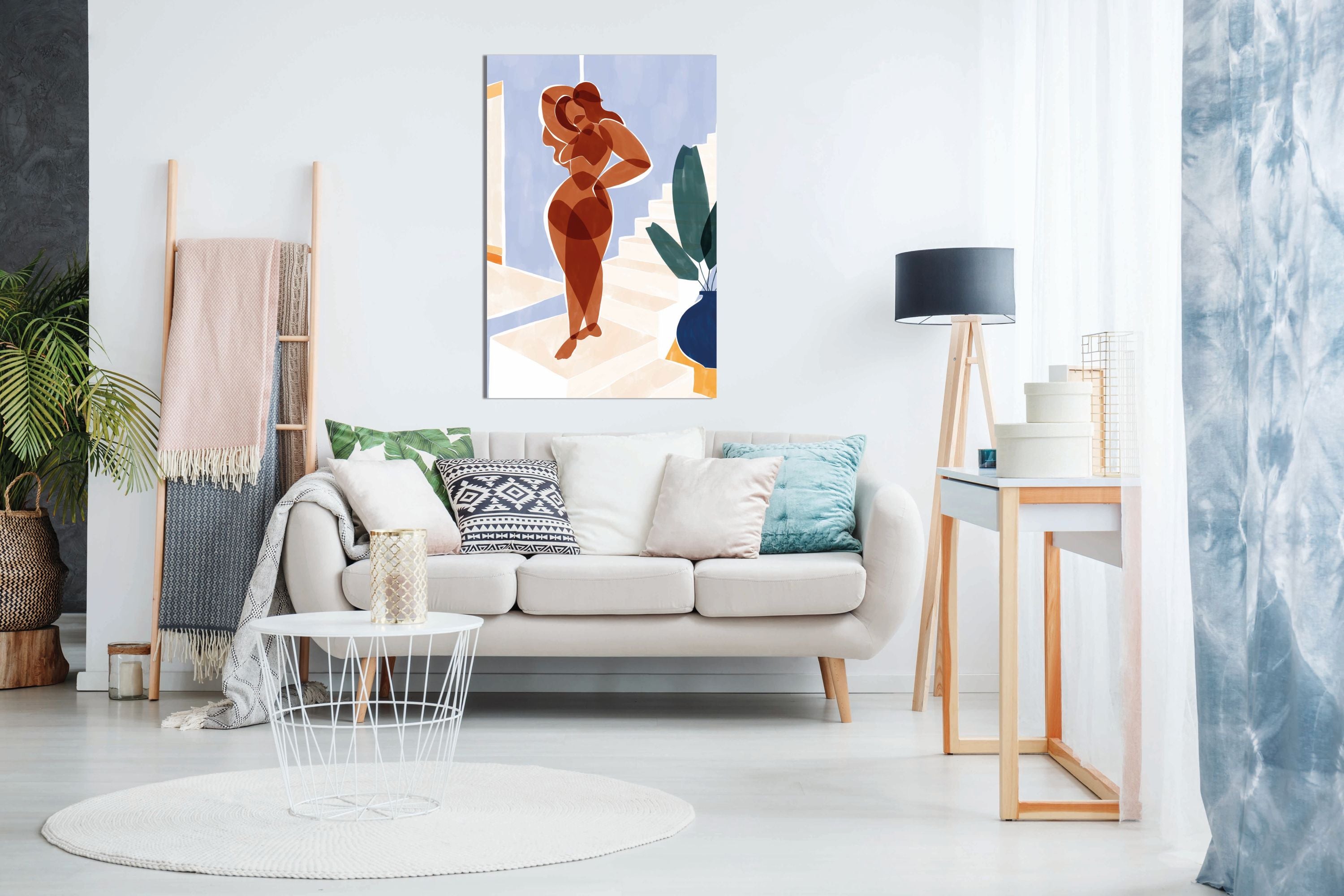 Terracotta Woman, Pictures for Home Walls, Bedroom, Living Room & Bathroom Decor