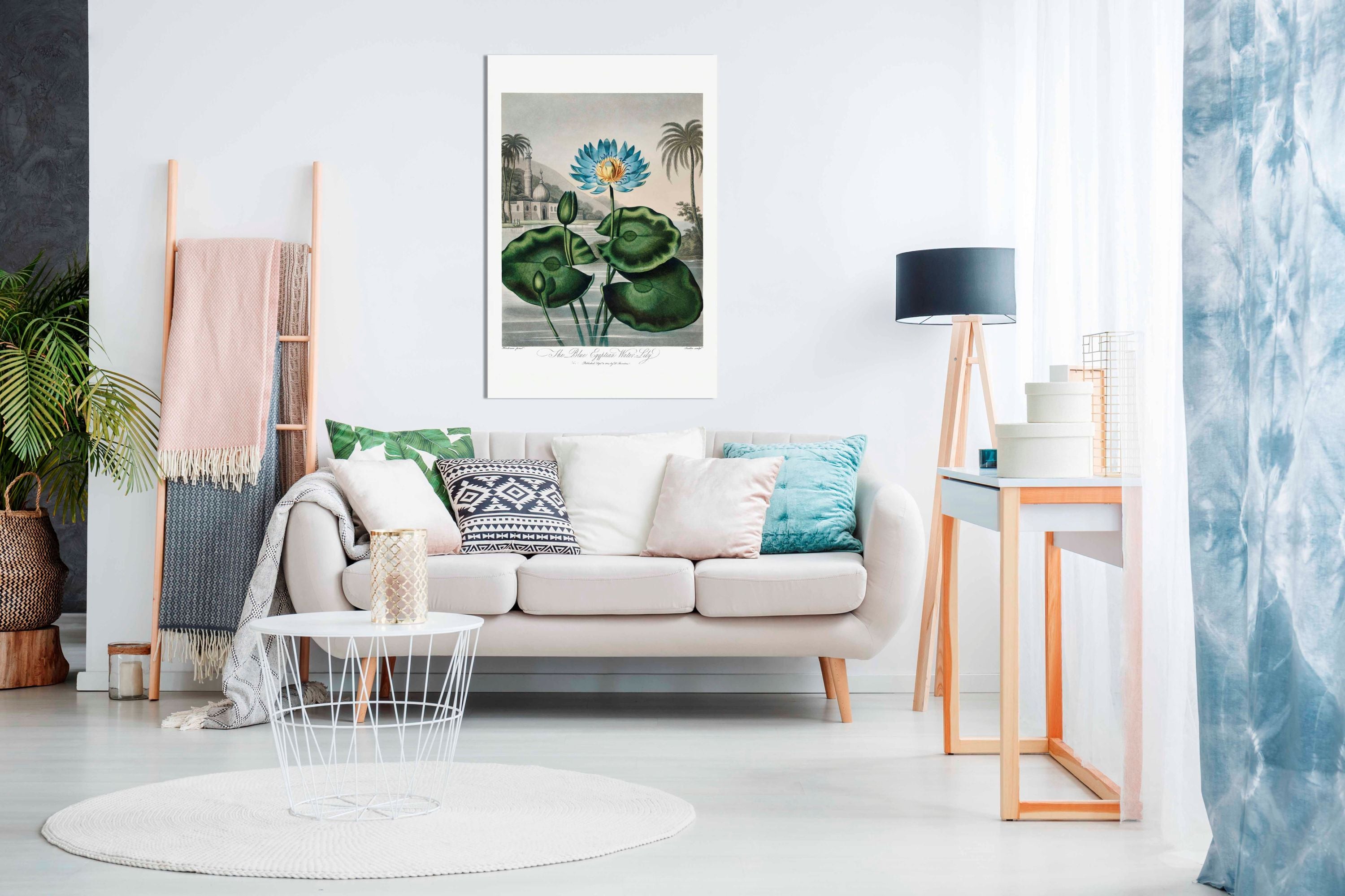 The Blue Egyptian Water Lily, Pictures for Home Walls, Bedroom, Living Room & Bathroom Decor