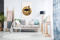The Swan Gold, Pictures for Home Walls, Bedroom, Living Room & Bathroom Decor