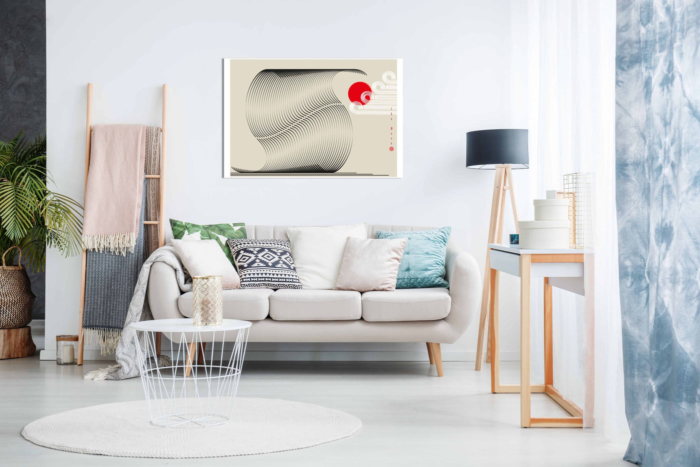 The Wave  Biscuit - Black, Pictures for Home Walls, Bedroom, Living Room & Bathroom Decor