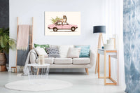 Tiger On Car, Pictures for Home Walls, Bedroom, Living Room & Bathroom Decor