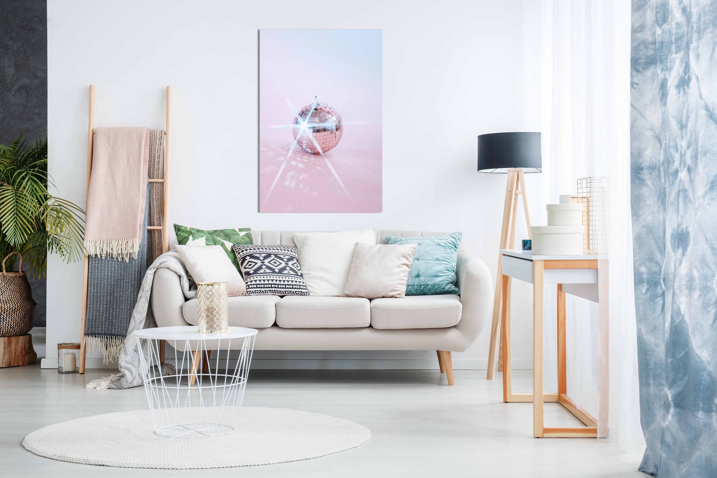 Tiny Disco Ball, Pictures for Home Walls, Bedroom, Living Room & Bathroom Decor