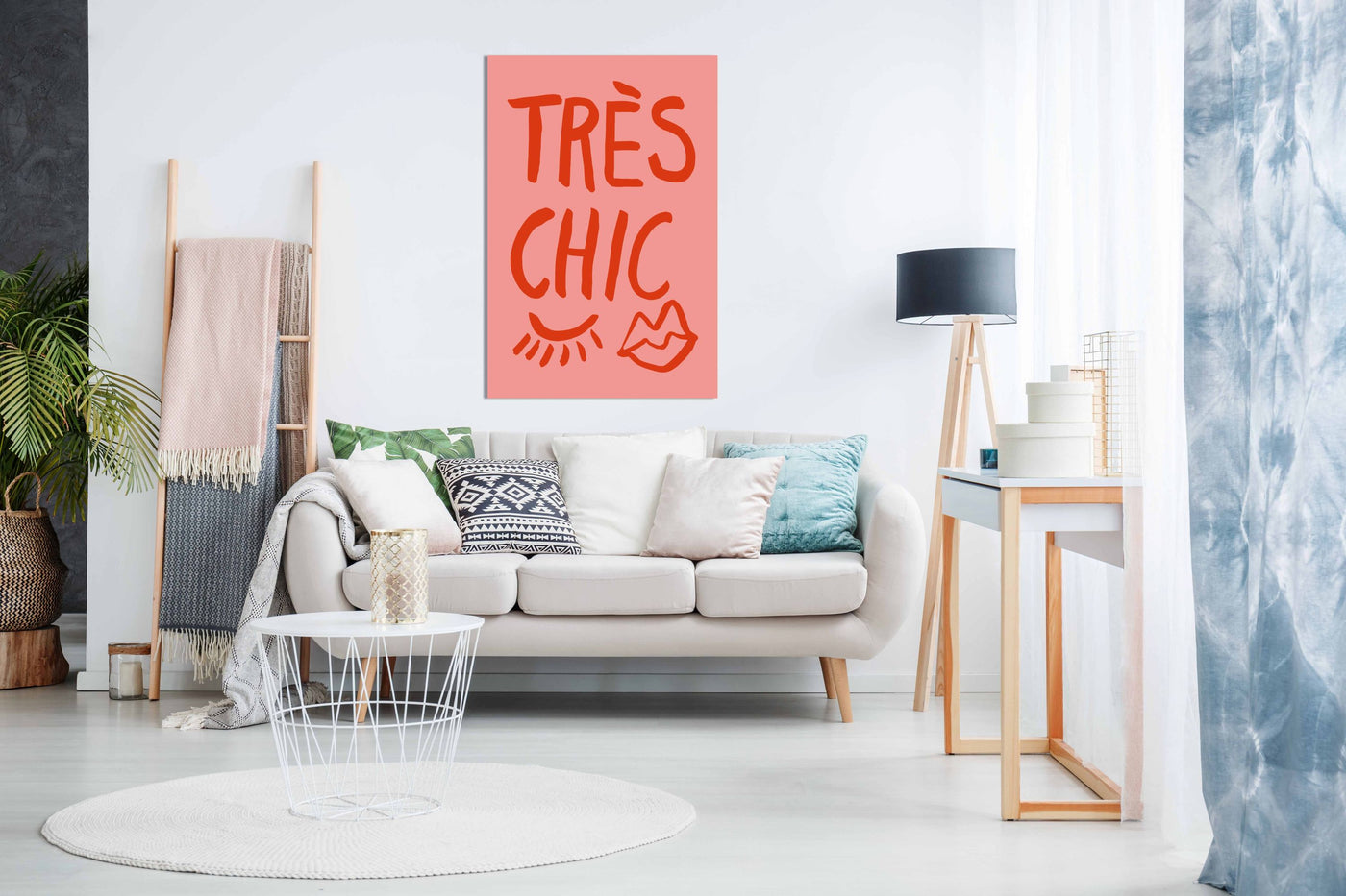 Tres Chic Pink, Pictures for Home Walls, Bedroom, Living Room & Bathroom Decor