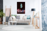 Two Moons, Pictures for Home Walls, Bedroom, Living Room & Bathroom Decor