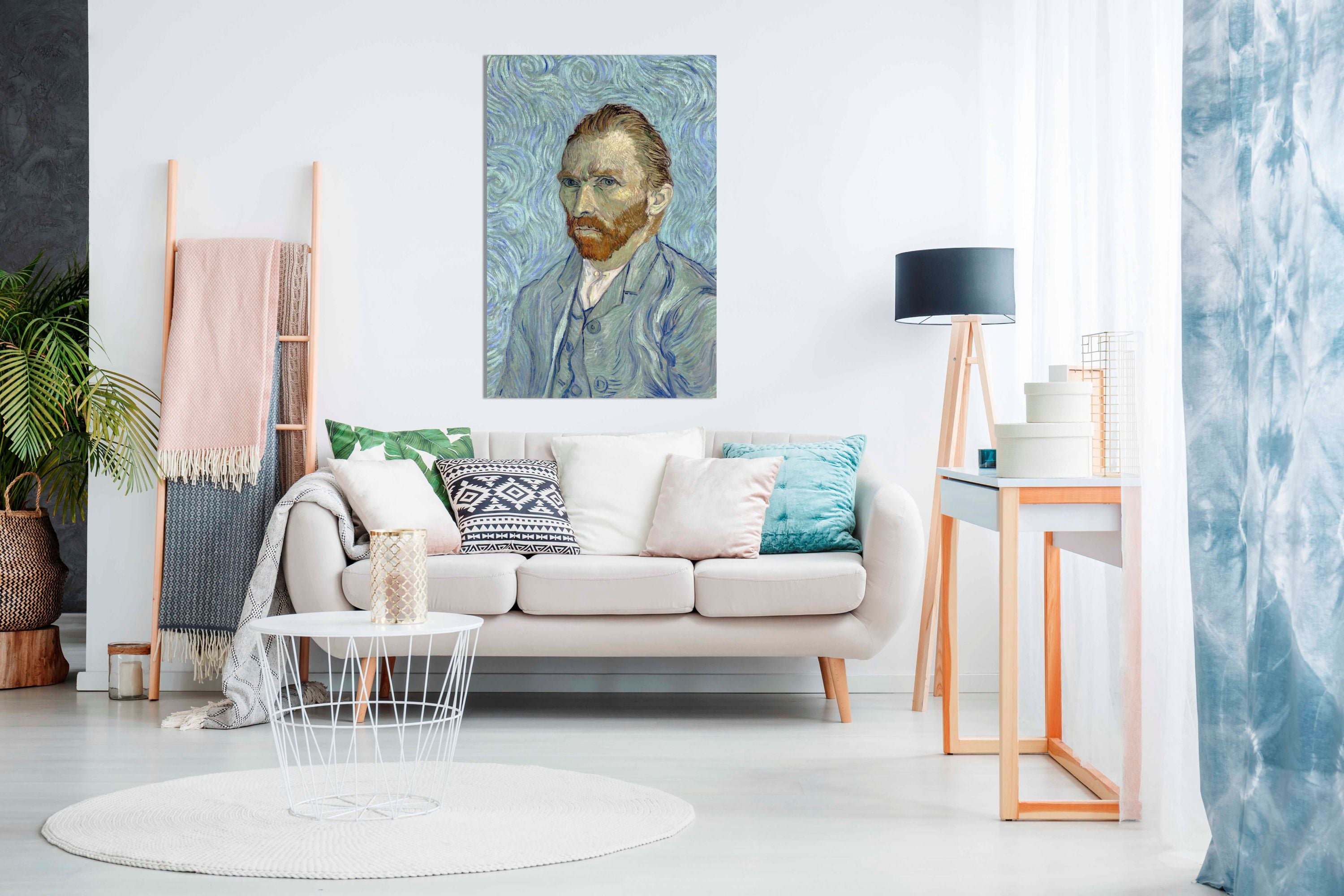 Van Gogh's Self Portrait 1889, Pictures for Home Walls, Bedroom, Living Room & Bathroom Decor