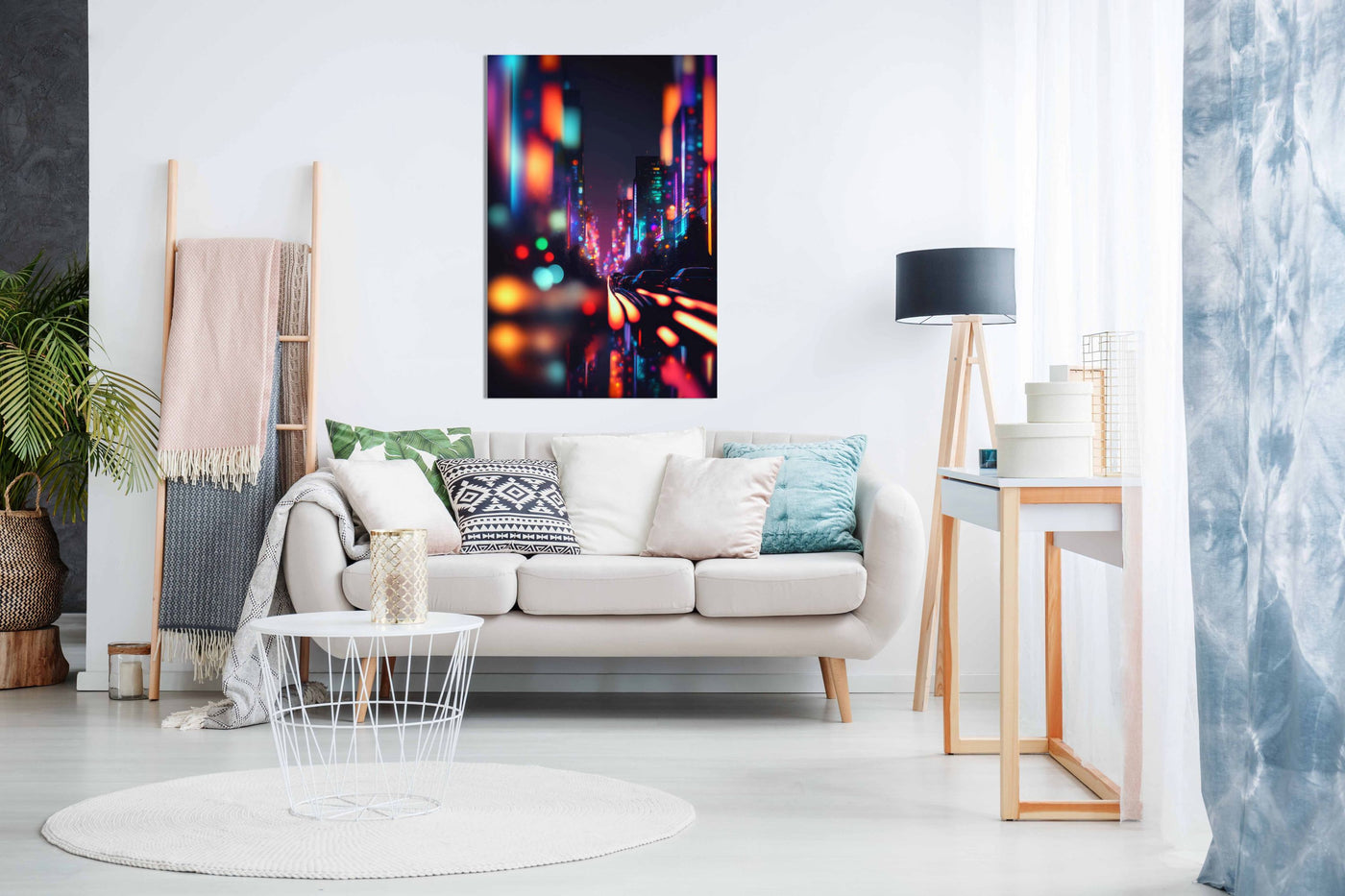 Vibrant City, Pictures for Home Walls, Bedroom, Living Room & Bathroom Decor