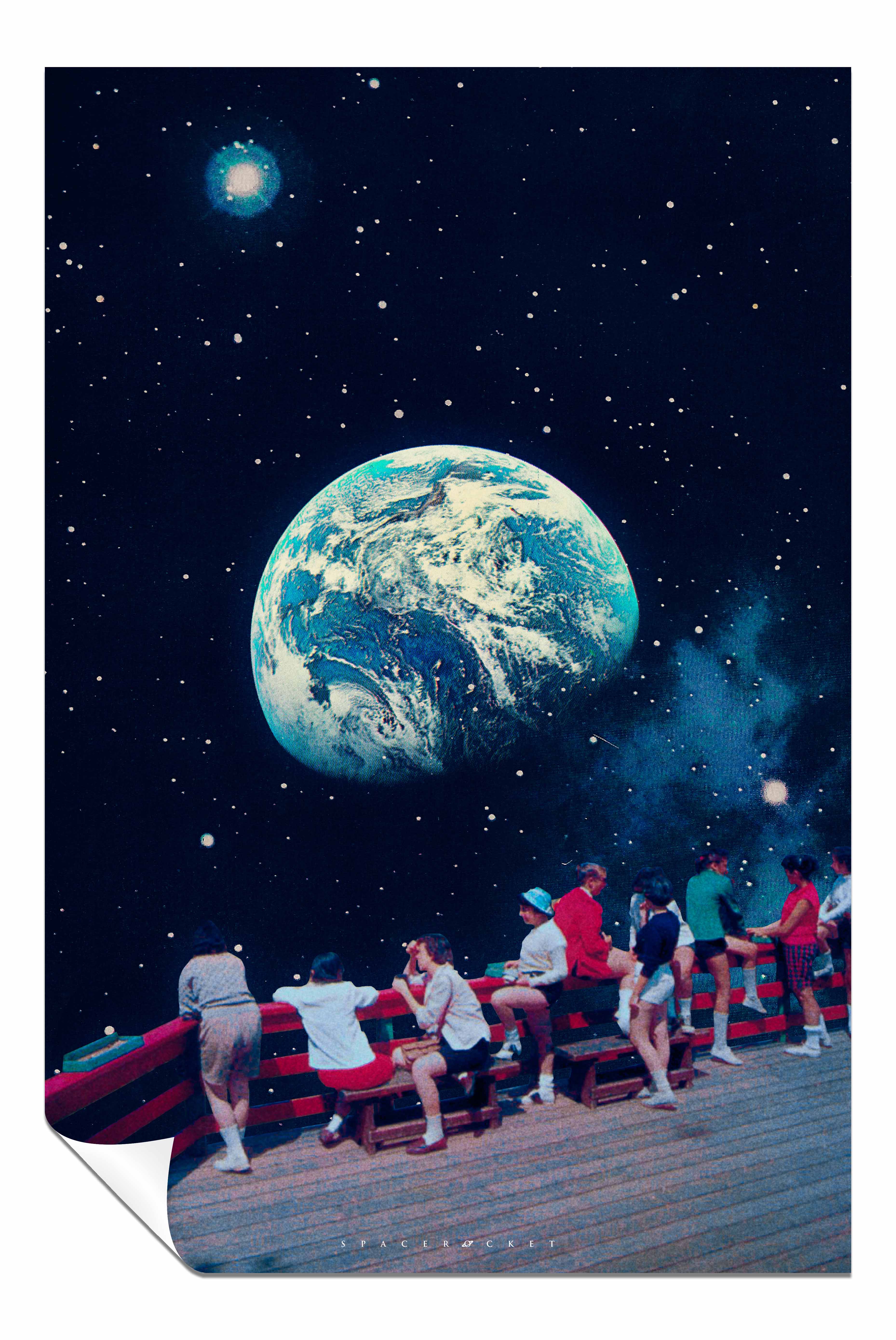 View of Earth, Pictures for Home Walls, Bedroom, Living Room & Bathroom Decor