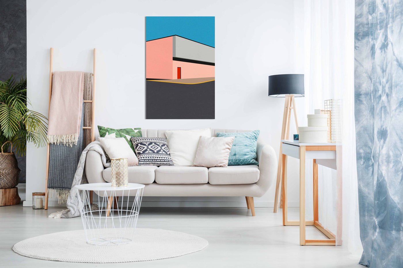 Warehouse Illustration, Pictures for Home Walls, Bedroom, Living Room & Bathroom Decor