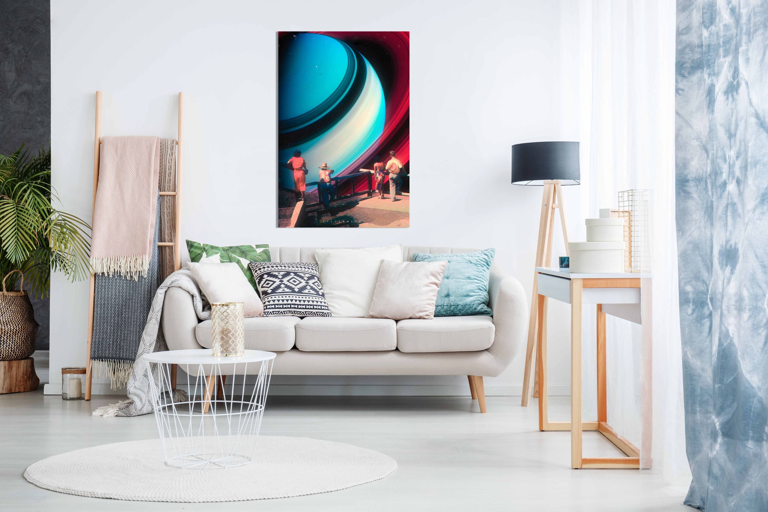 Watching Saturn, Pictures for Home Walls, Bedroom, Living Room & Bathroom Decor