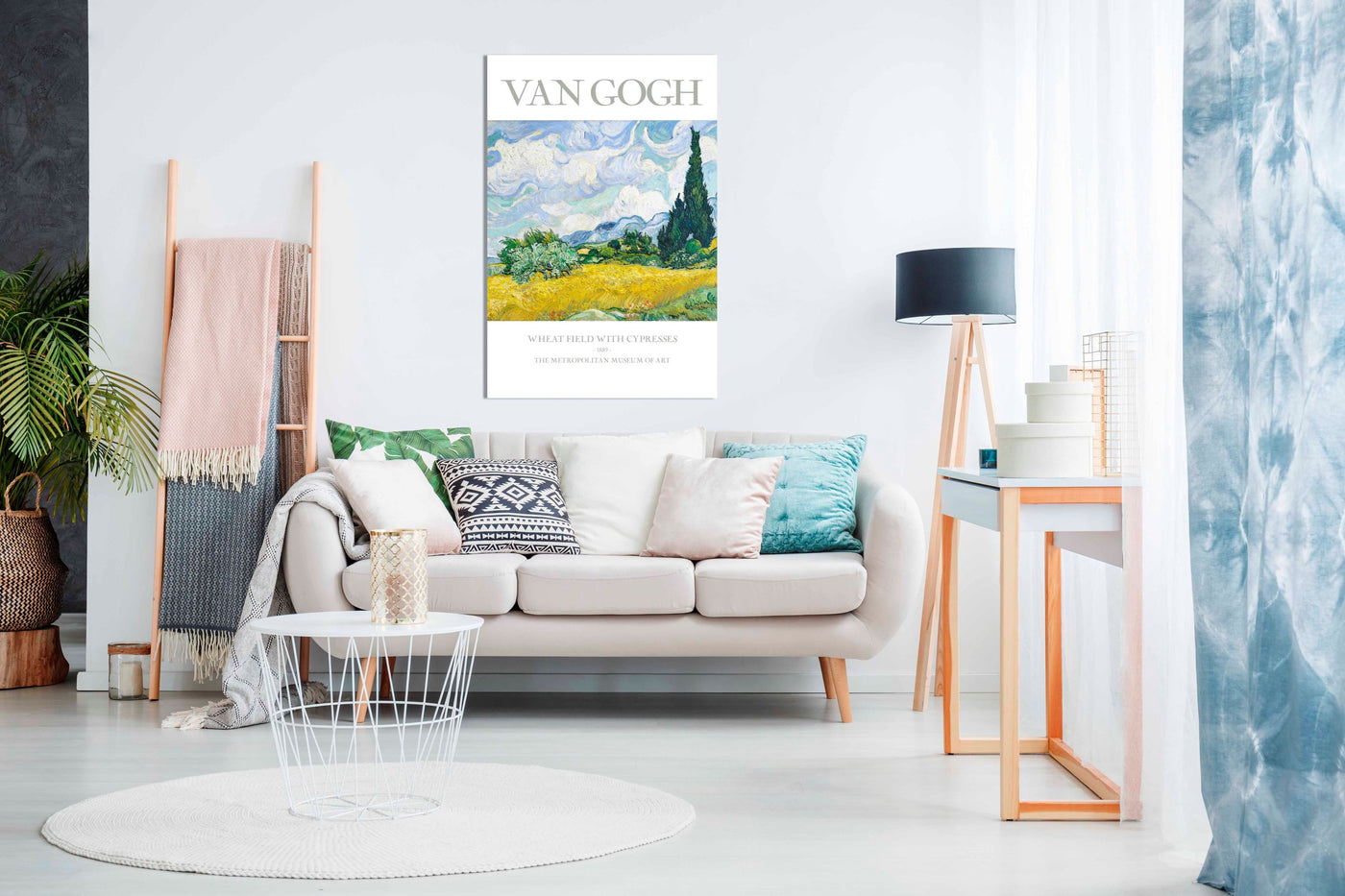 Wheat Field With Cypresses, Pictures for Home Walls, Bedroom, Living Room & Bathroom Decor