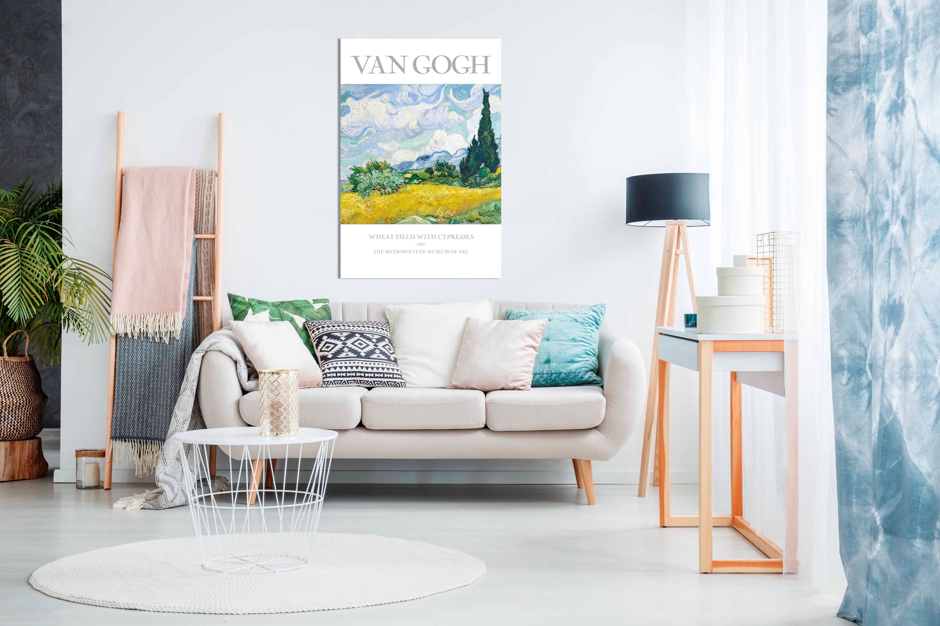 Wheat Field With Cypresses, Pictures for Home Walls, Bedroom, Living Room & Bathroom Decor