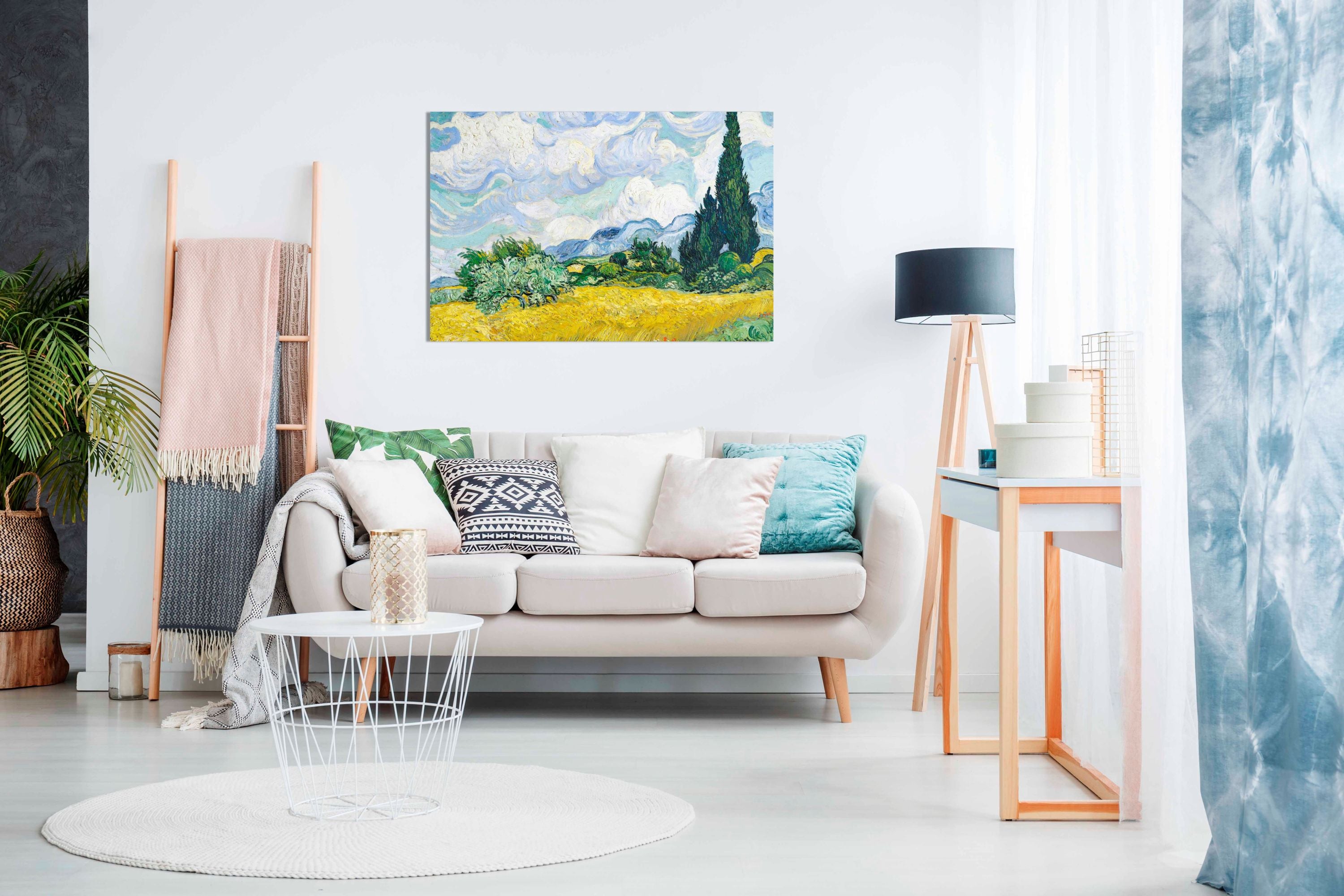 Wheat Field With Cypresses 2.0, Pictures for Home Walls, Bedroom, Living Room & Bathroom Decor