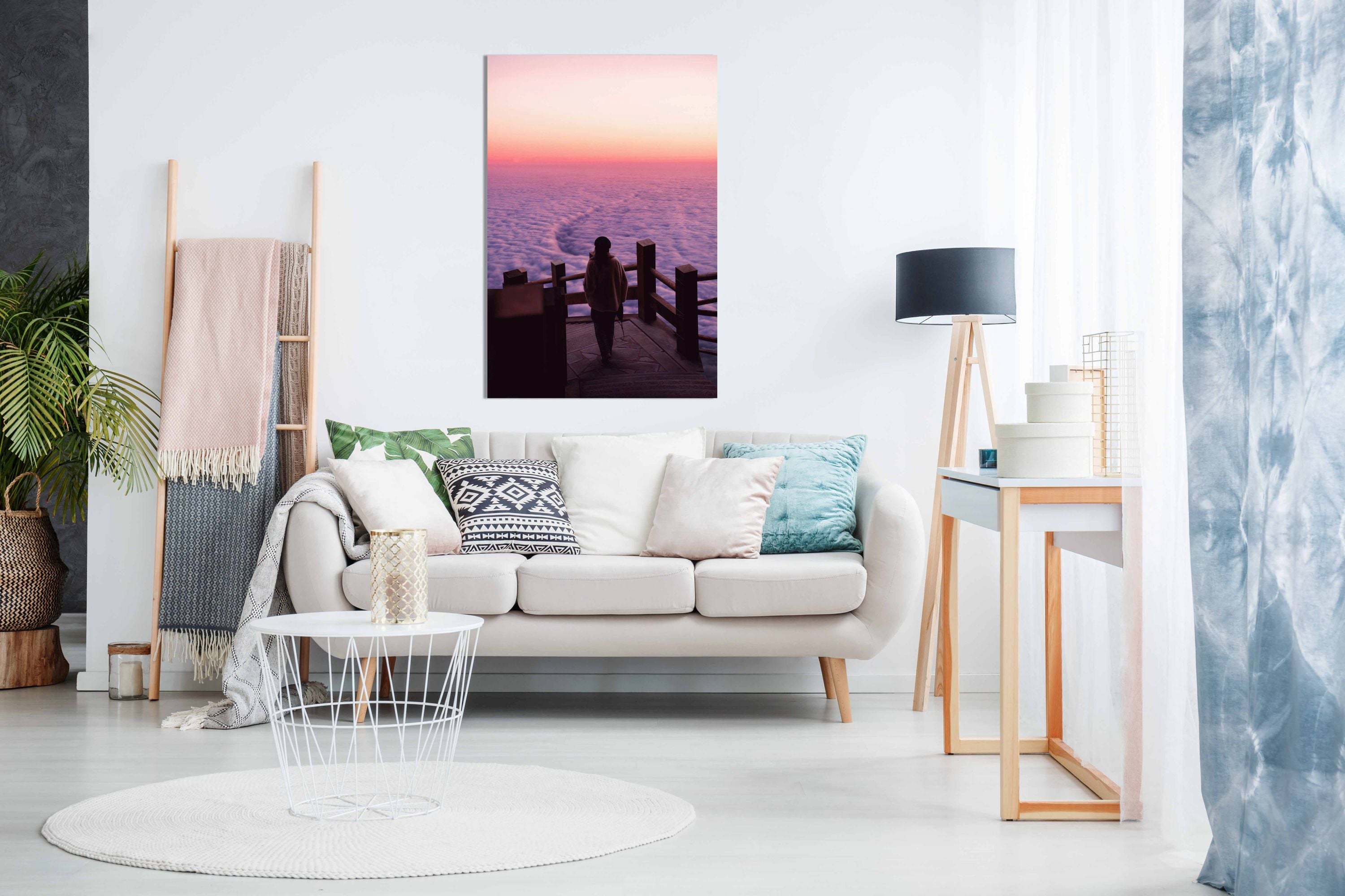 Woman Waiting Sunset, Pictures for Home Walls, Bedroom, Living Room & Bathroom Decor