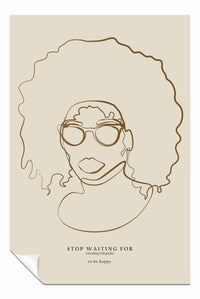 Woman Face with Glasses, Pictures for Home Walls, Bedroom, Living Room & Bathroom Decor