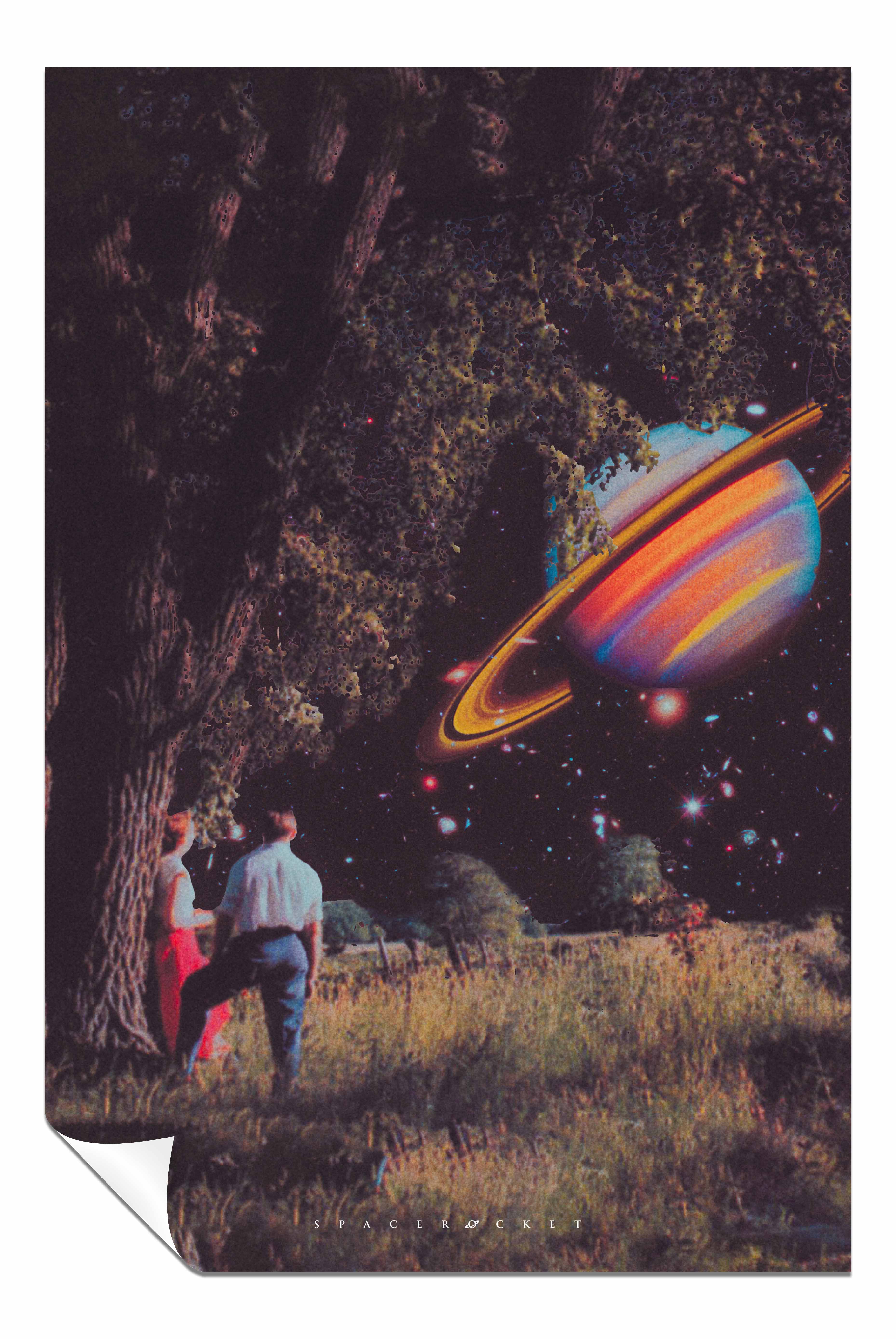 Woods in Space, Pictures for Home Walls, Bedroom, Living Room & Bathroom Decor