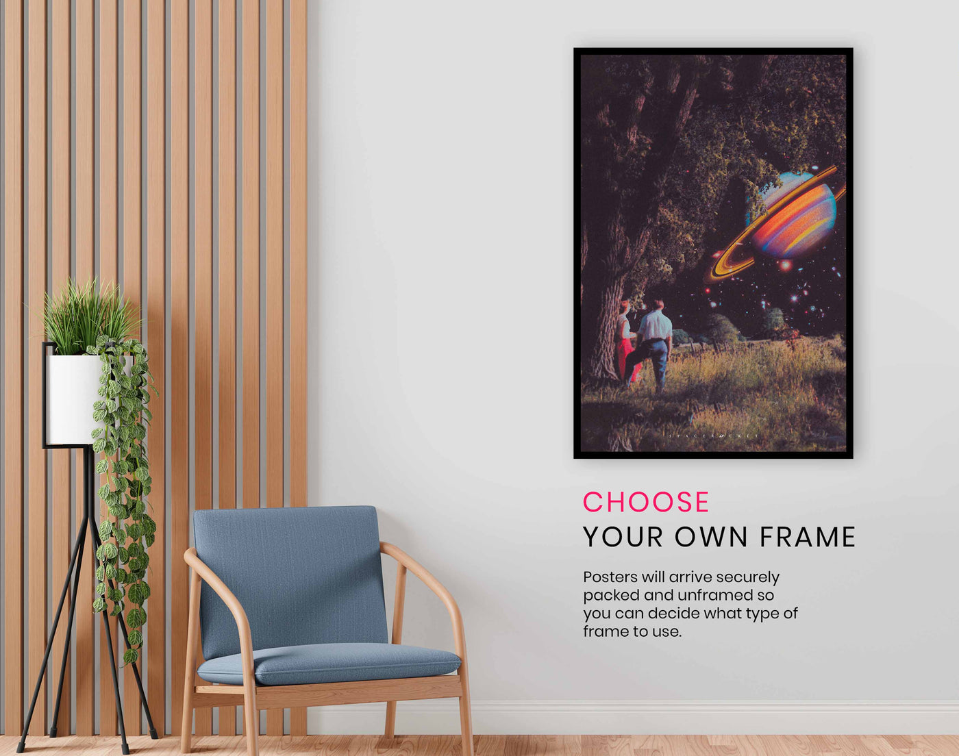 Woods in Space, Pictures for Home Walls, Bedroom, Living Room & Bathroom Decor