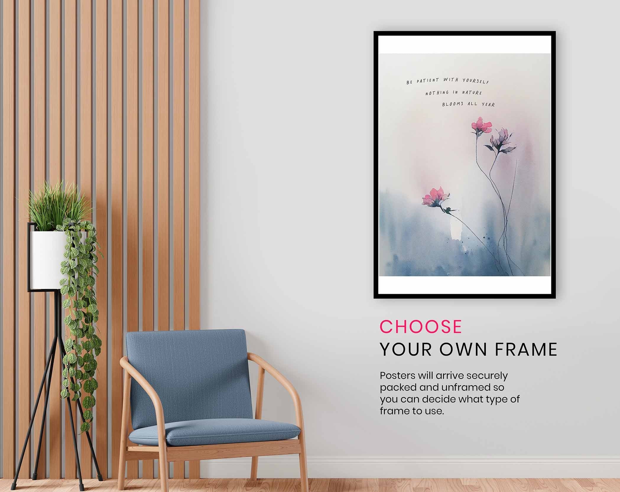 Be Patient With Yourself, Pictures for Home Walls, Bedroom, Living Room & Bathroom Decor